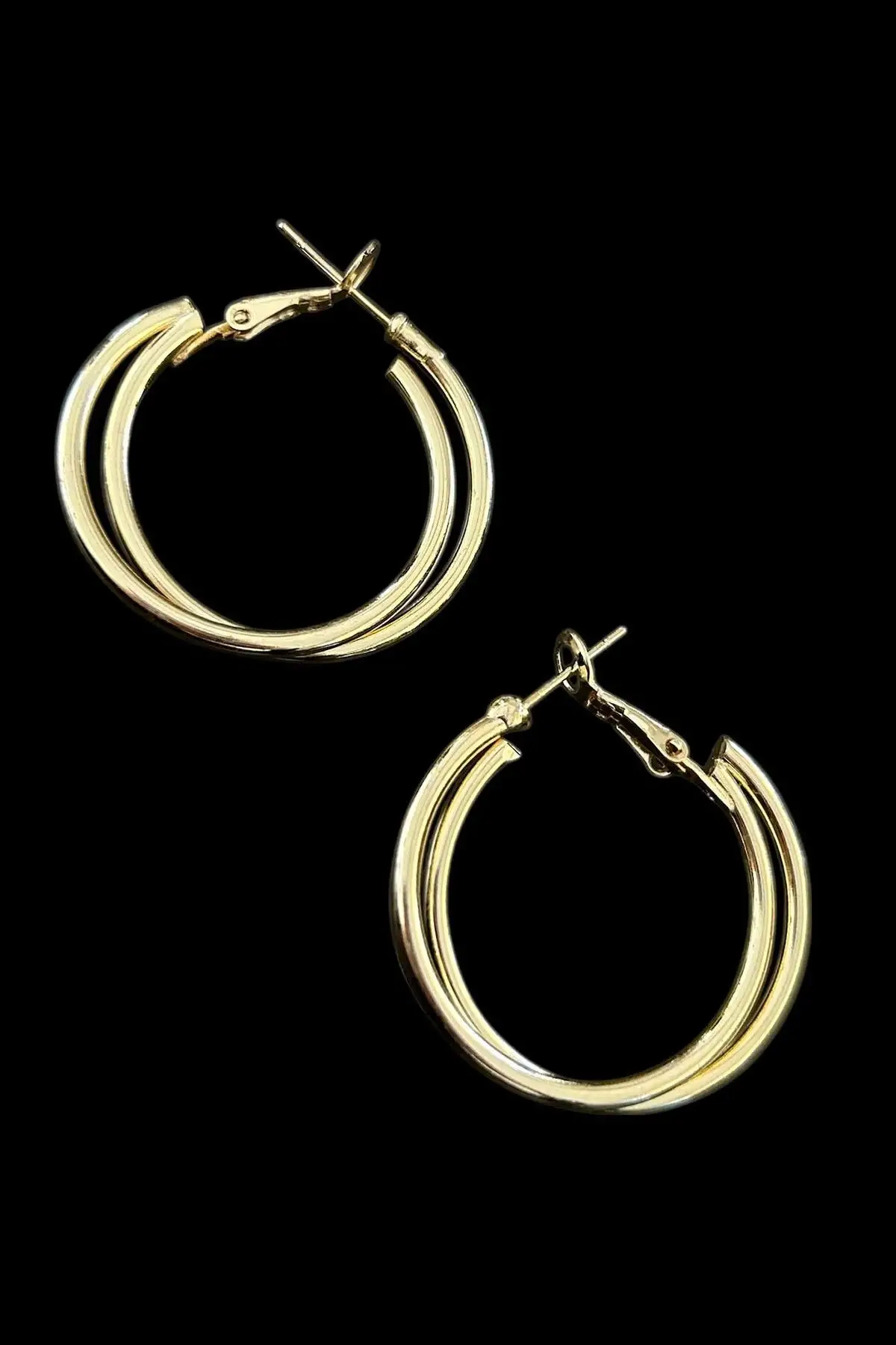 Altın Renk 25MM Halka Küpe (Çift)