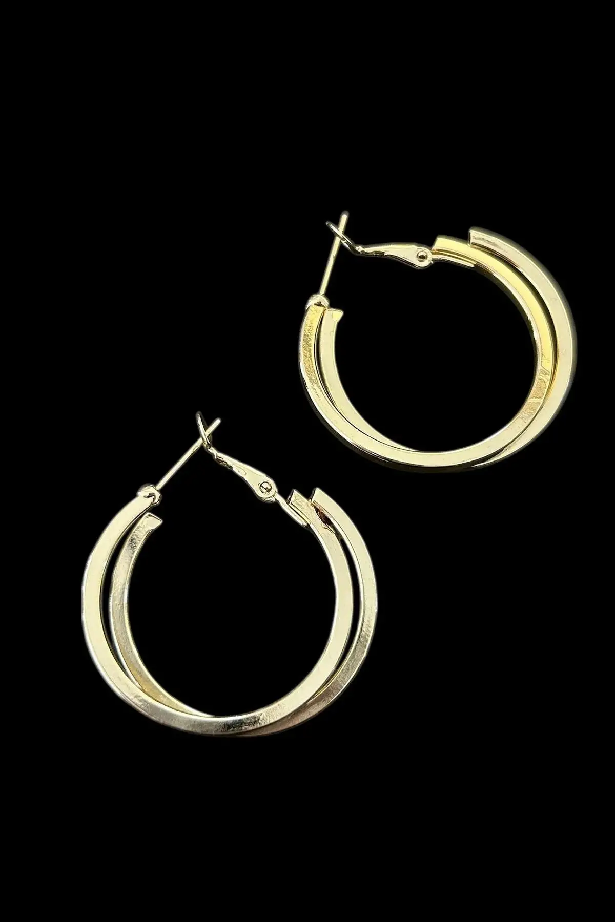 Altın Renk 25MM Halka Küpe (Çift)