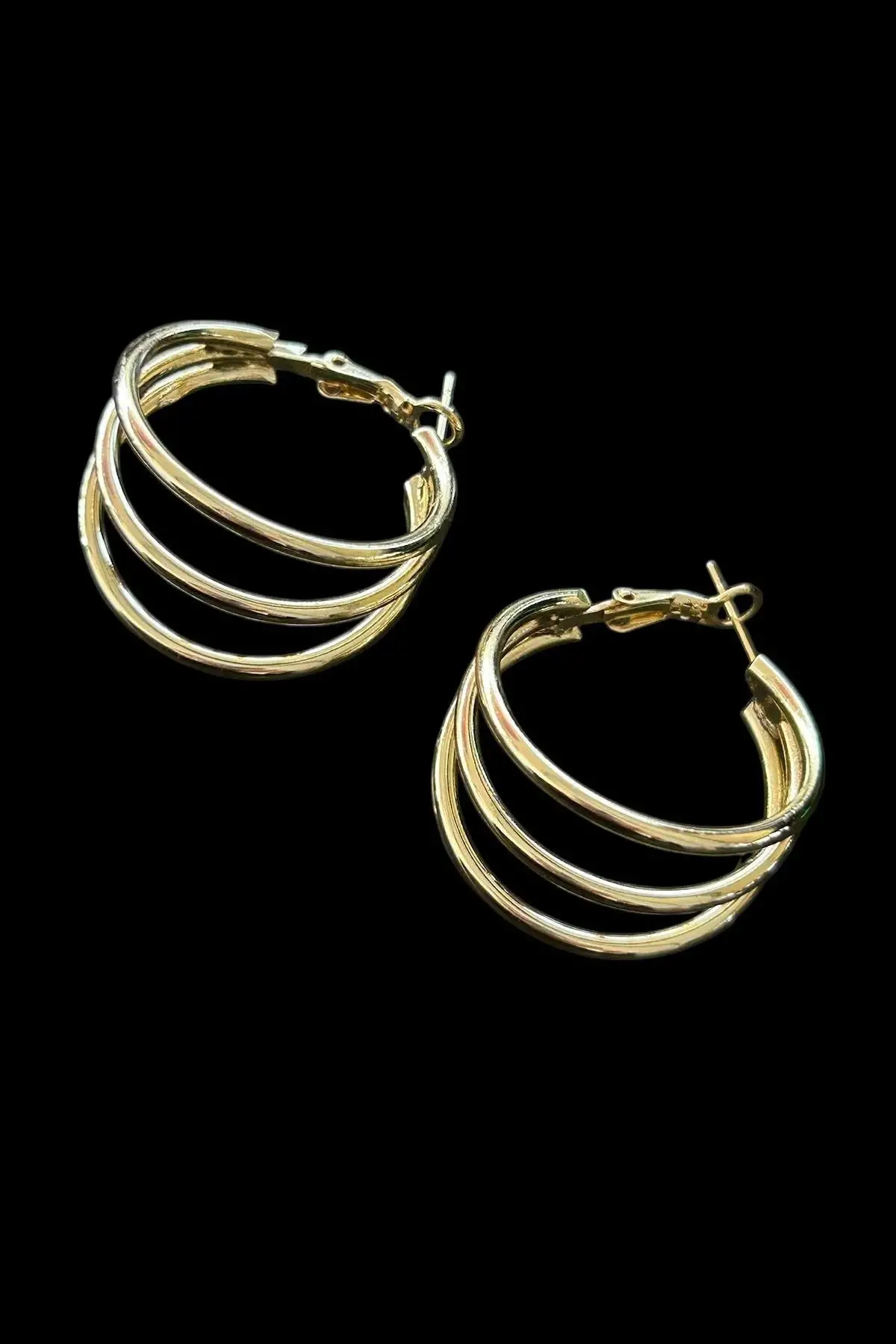 Altın Renk 25MM Halka Küpe (Çift)