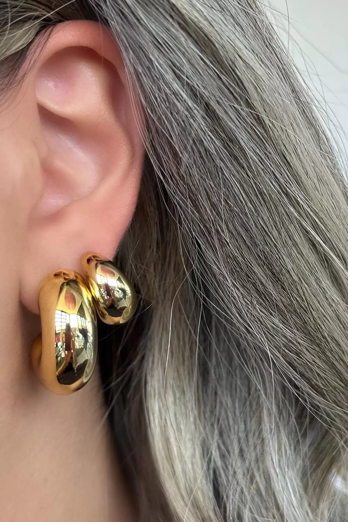 Altın Renk 4lü Küpe Set