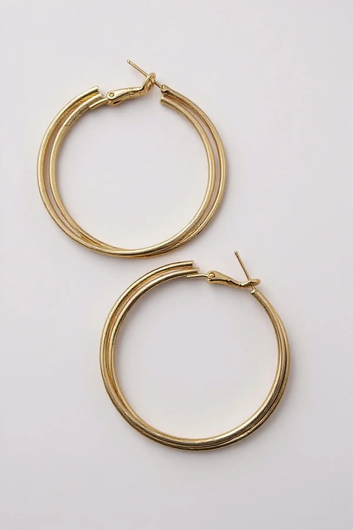 Altın Renk 40MM Halka Küpe (Çift)