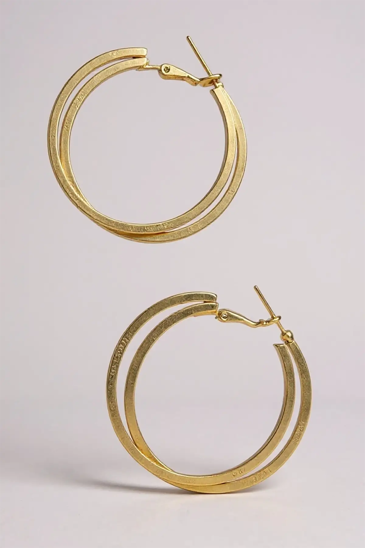 Altın Renk 40MM Halka Küpe (Çift)