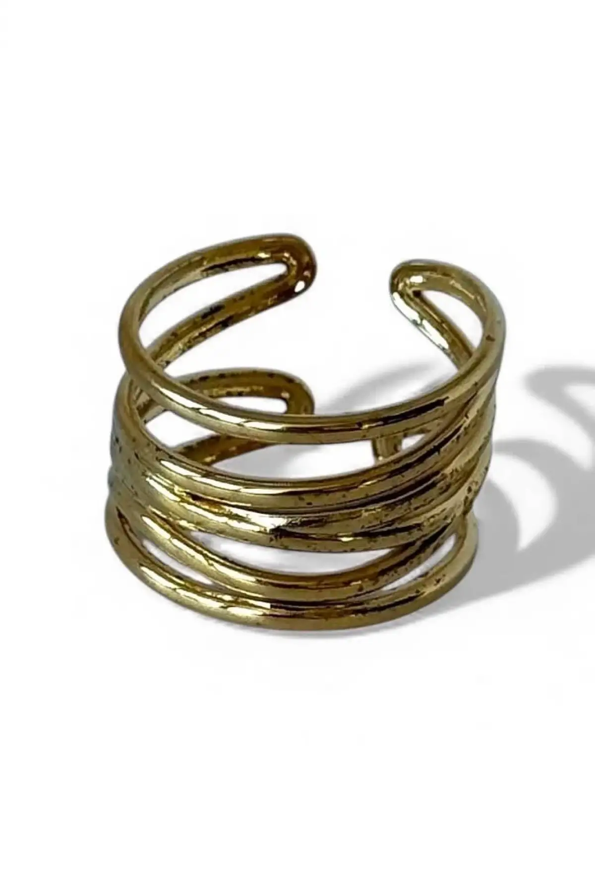 Altın Renk  Ayarlanabilir Çelik Yüzük