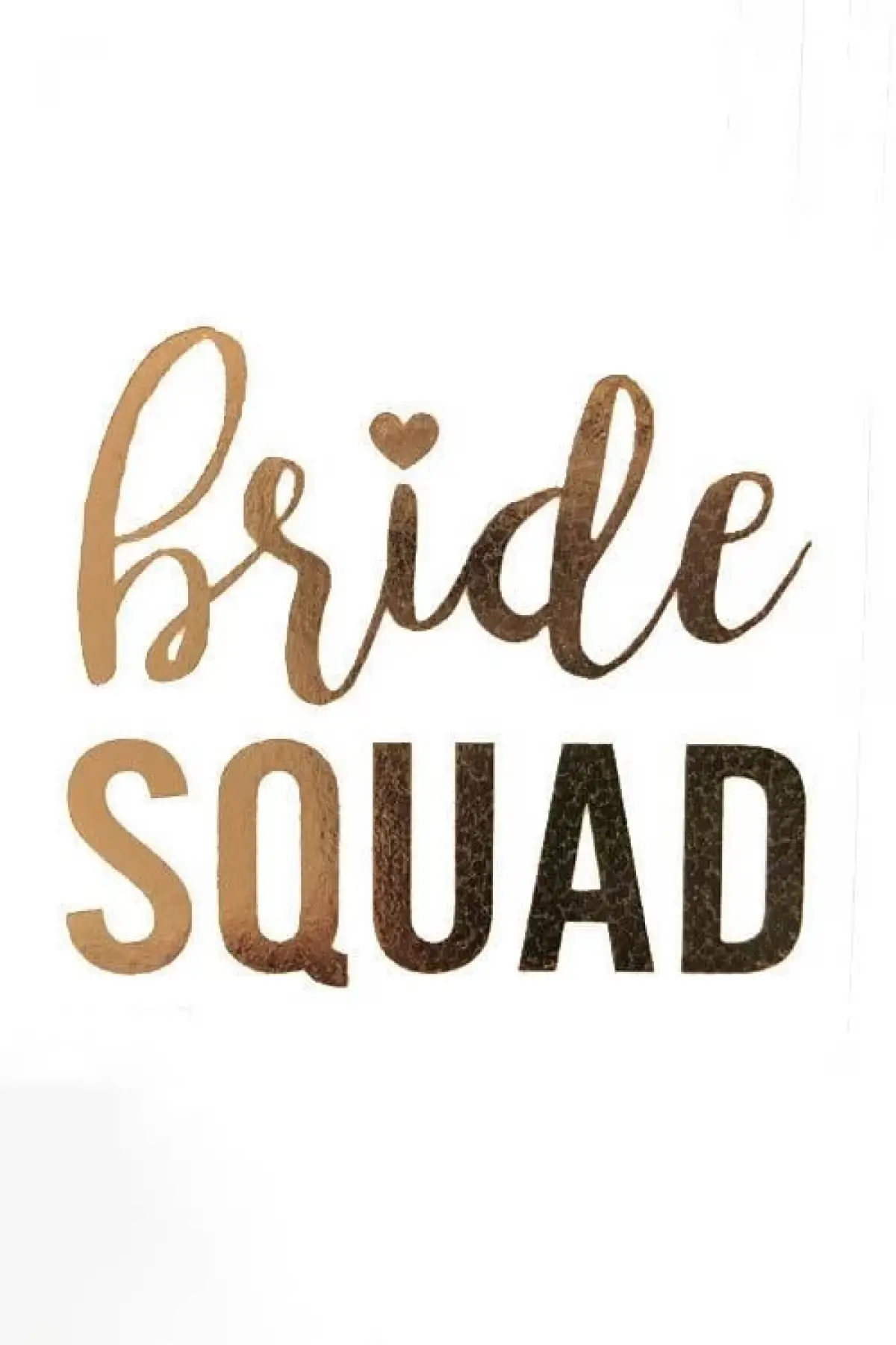 Altın Renk Bride Squat Yazılı Geçici Dövme Tattoo