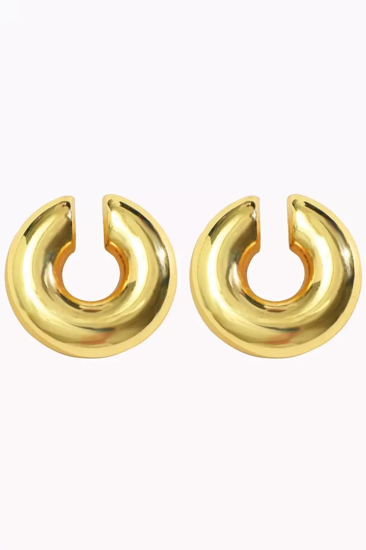 Altın Renk Çelik Ear Cuff (Çift)