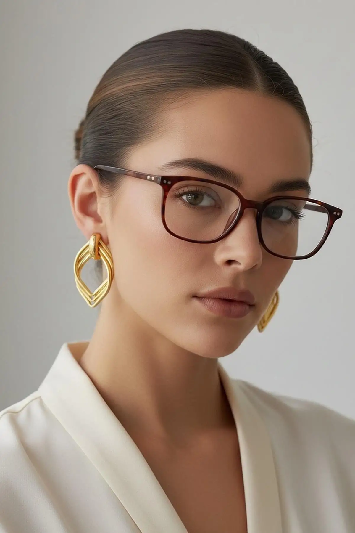 Altın Renk Çelik Küpe (Çift)