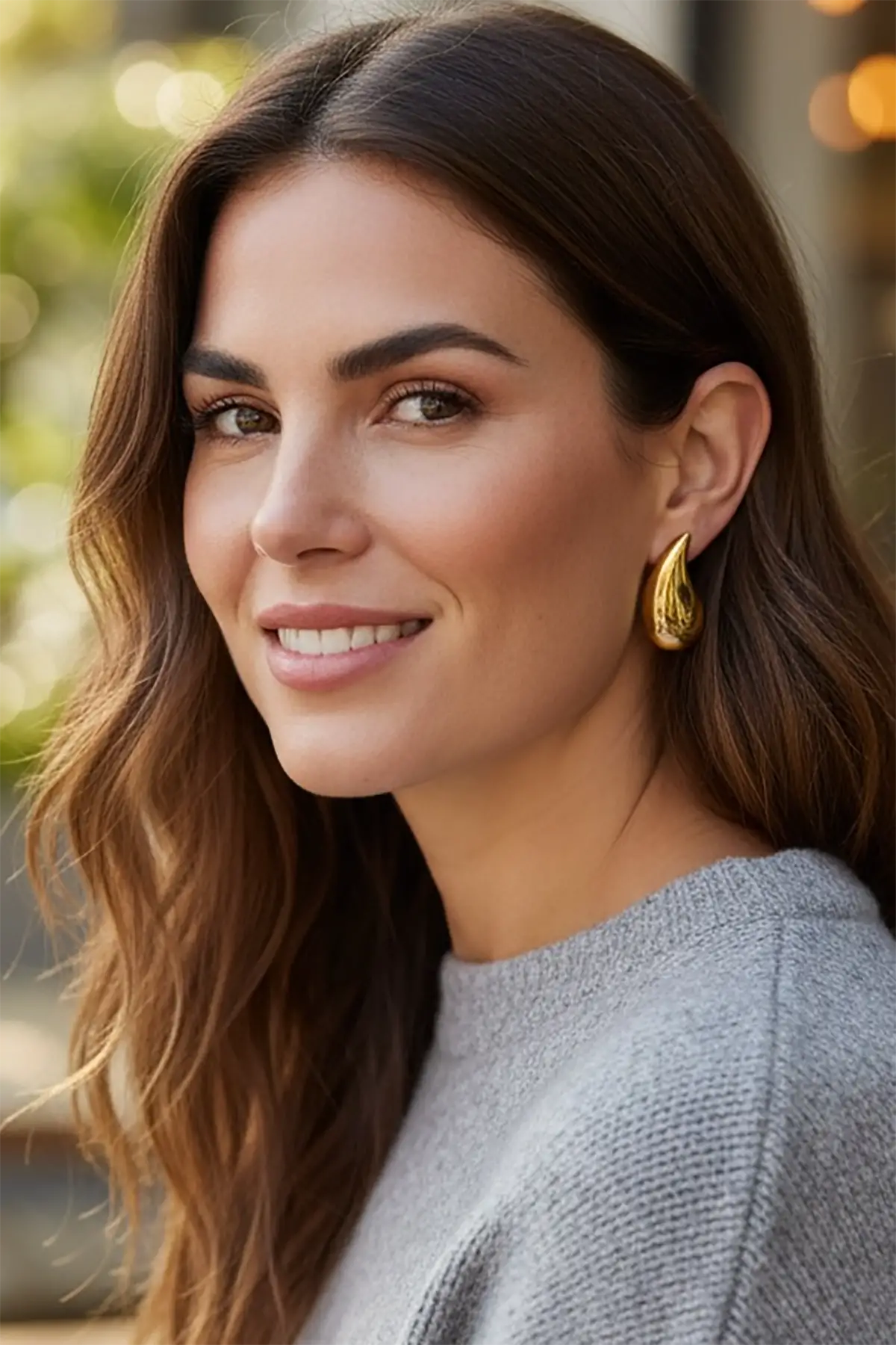 Altın Renk Çelik Küpe (Çift)