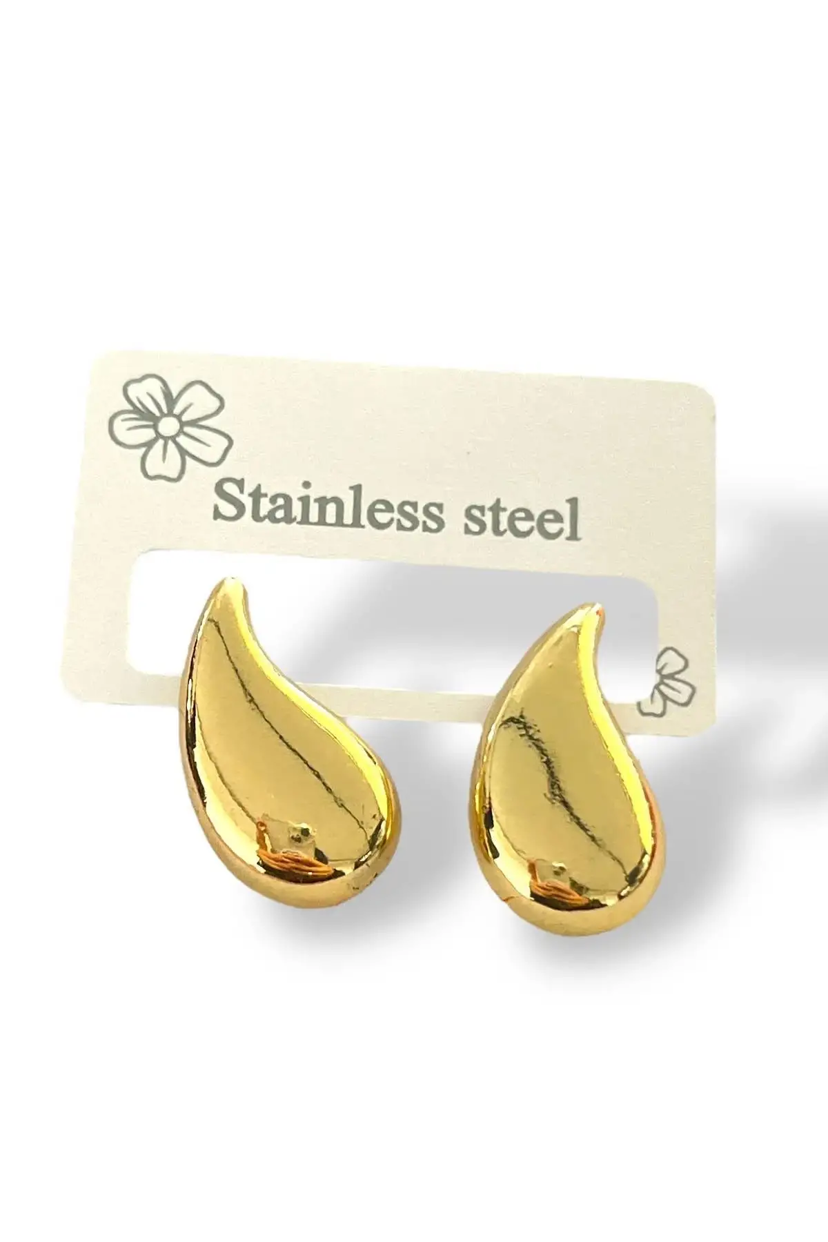 Altın Renk Çelik Küpe (Çift)