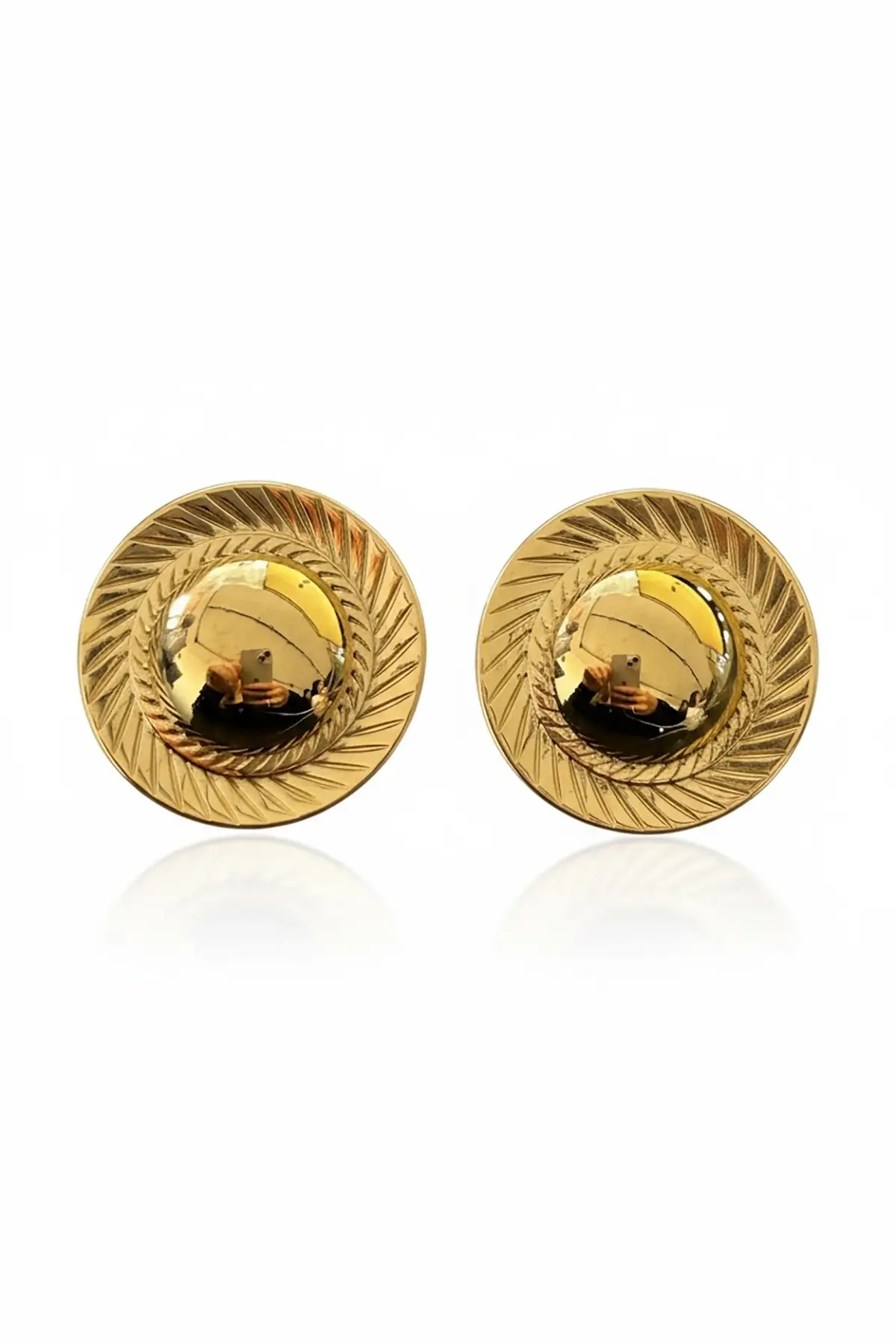 Altın Renk Çelik Küpe (Çift)