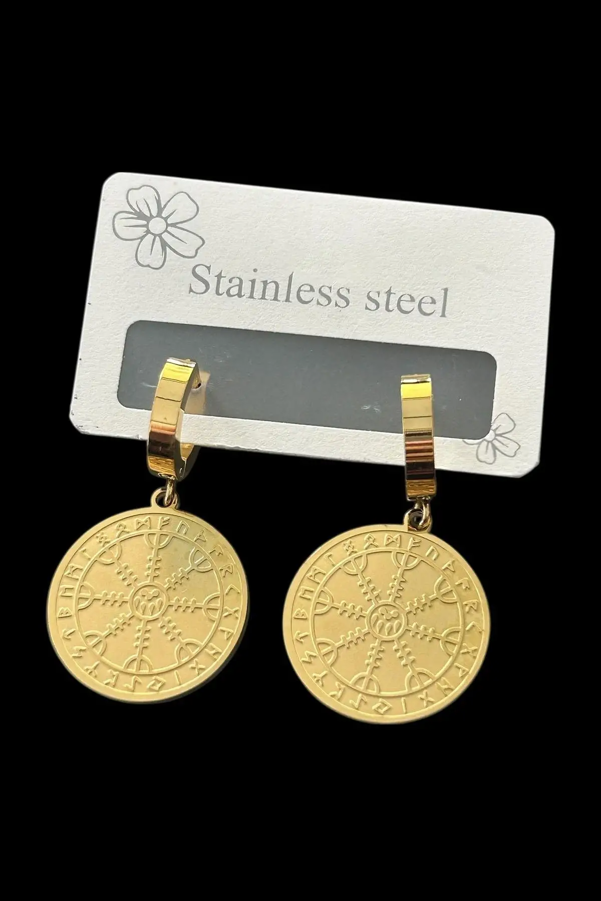 Altın Renk Çelik Küpe (Çift)