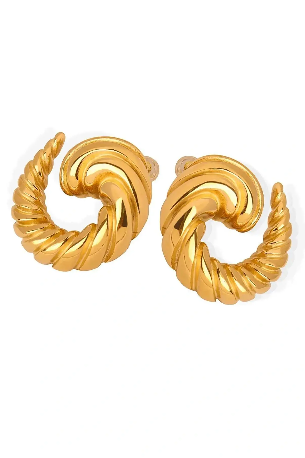 Altın Renk Çelik Küpe (Çift)