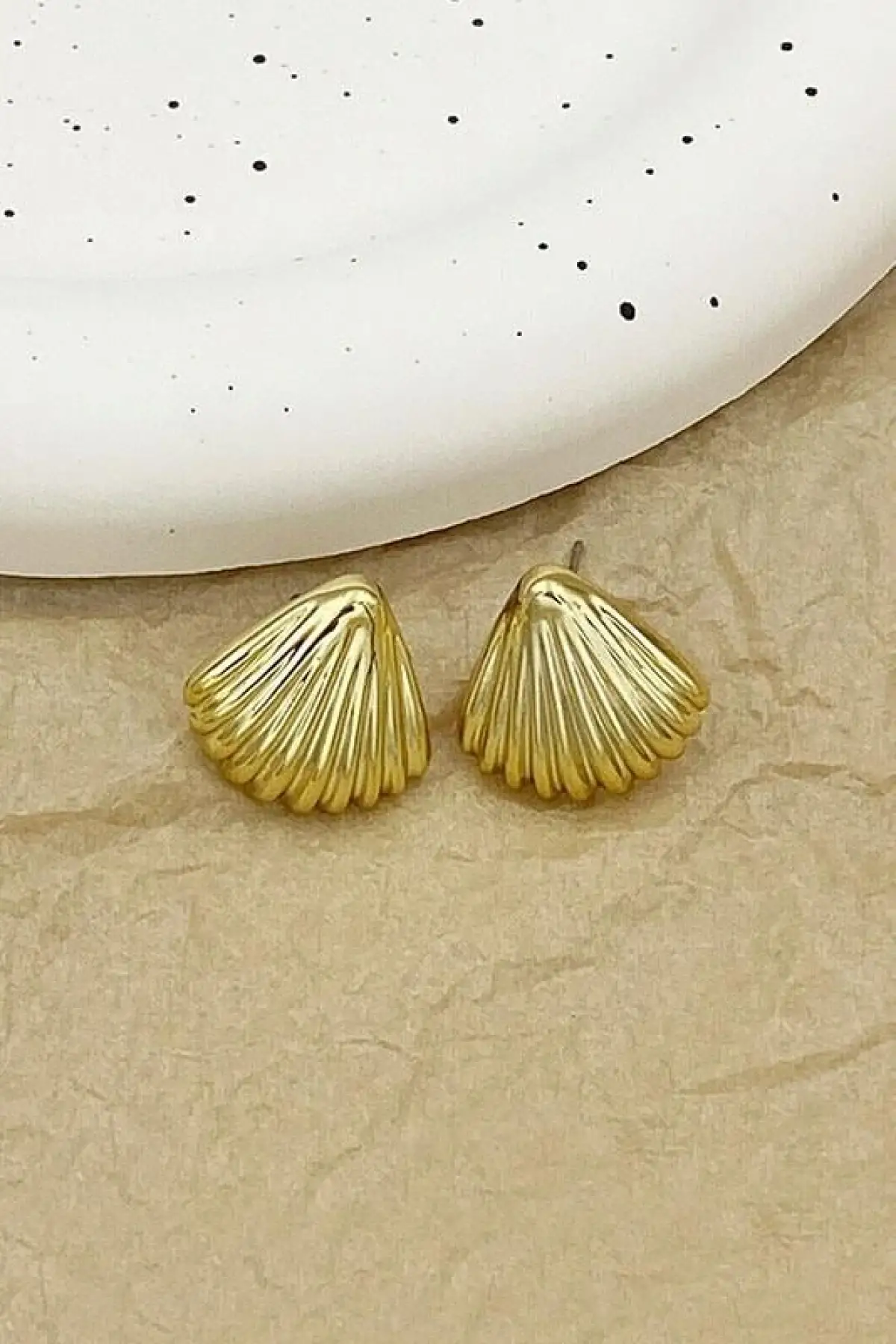 Altın Renk Çelik Küpe (Çift)