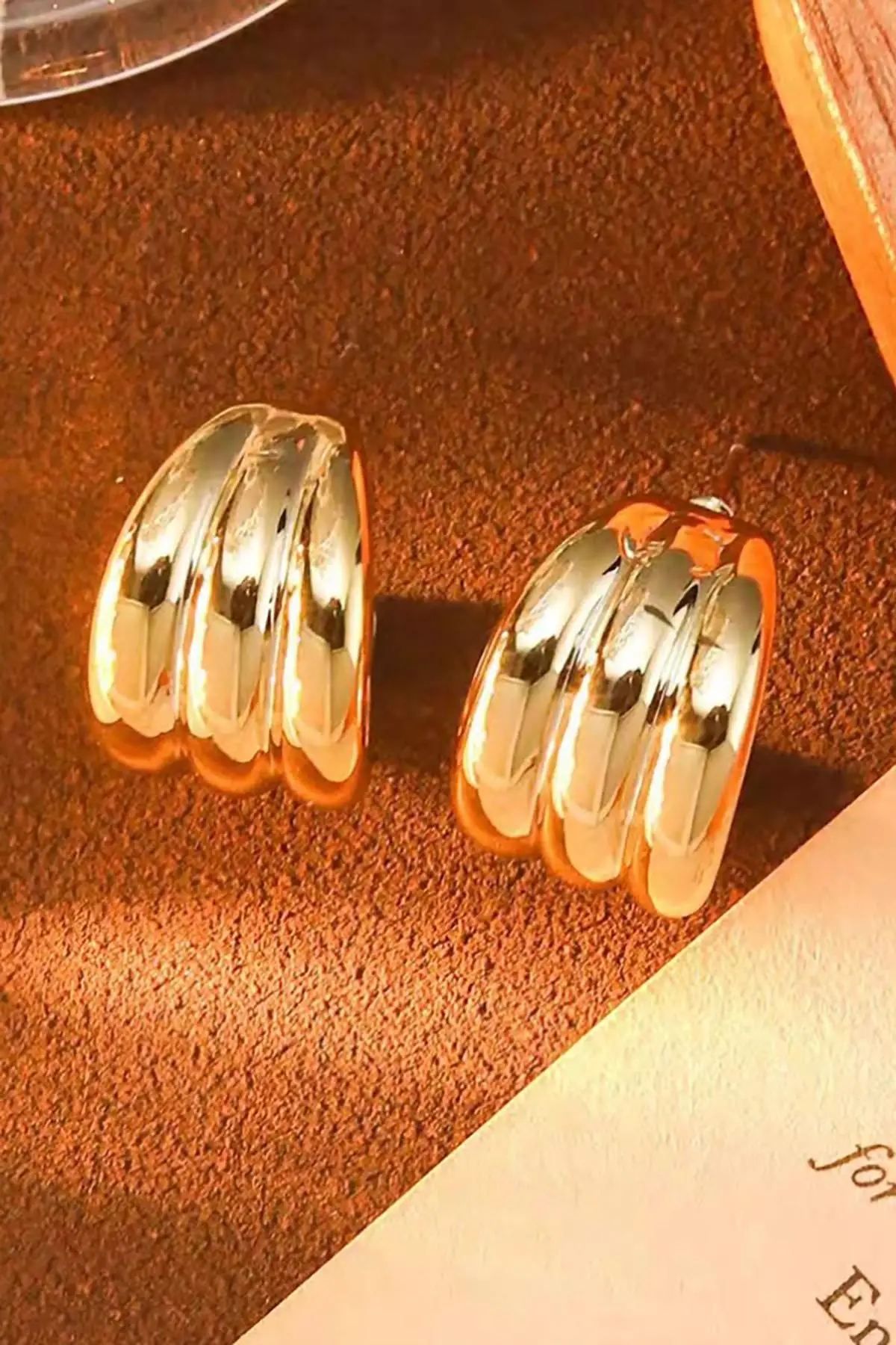 Altın Renk Çelik Küpe (Çift)