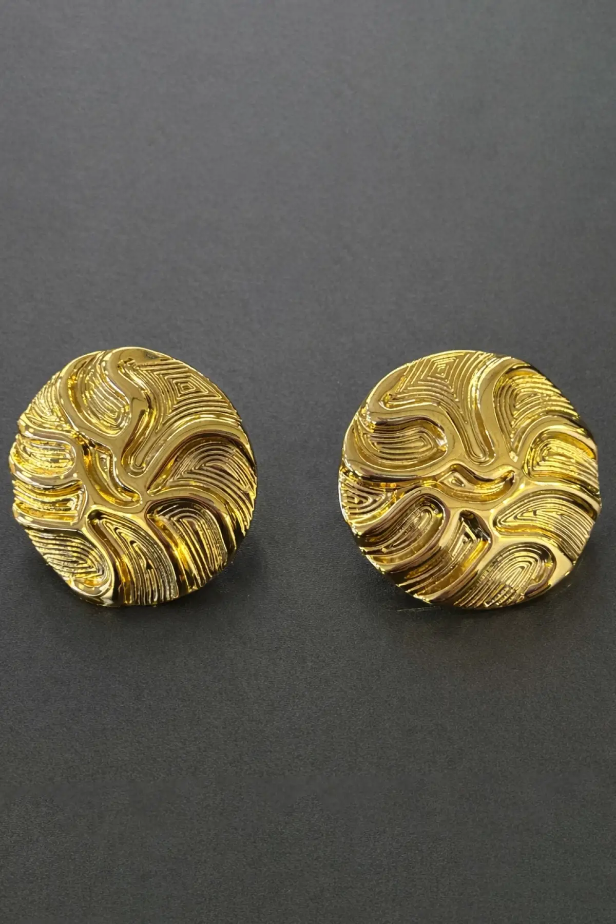 Altın Renk Çelik Küpe (Çift)