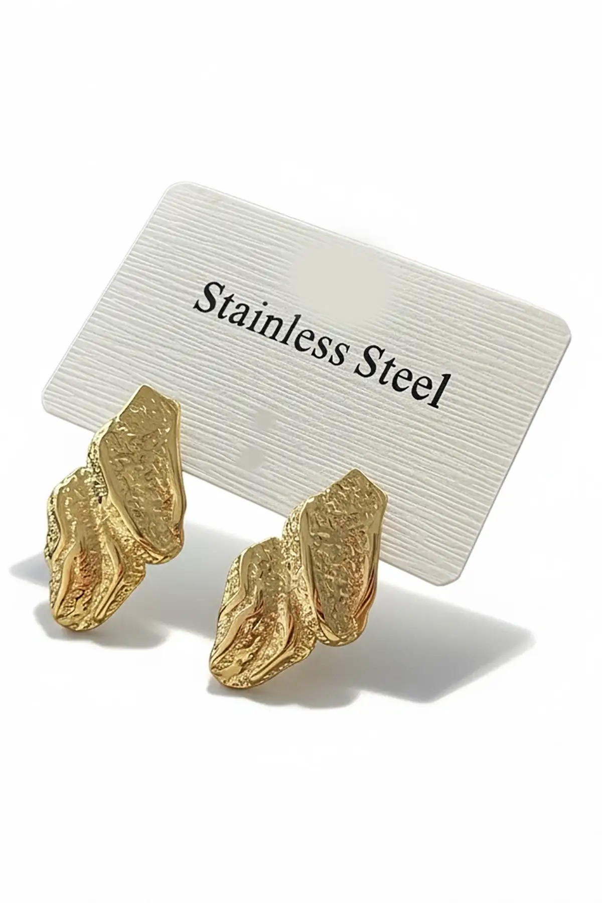 Altın Renk Çelik Küpe (Çift)