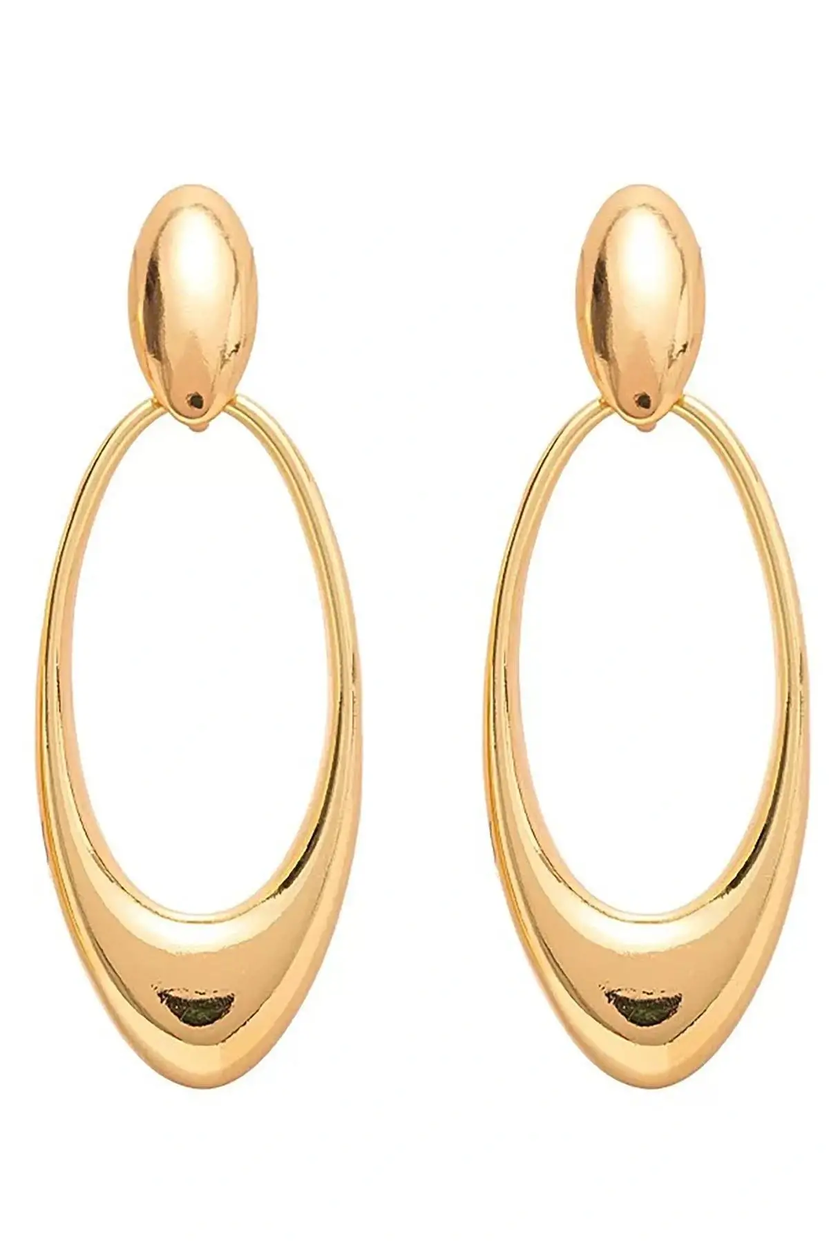 Altın Renk Çelik Küpe (Çift)