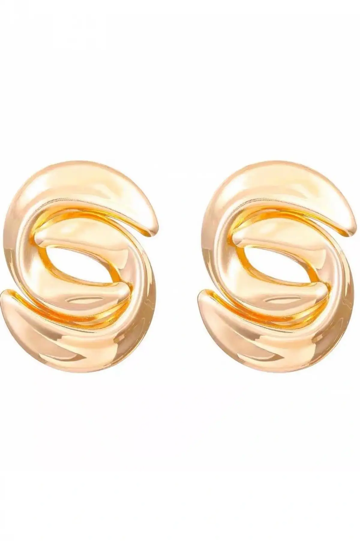 Altın Renk Çelik Küpe (Çift)