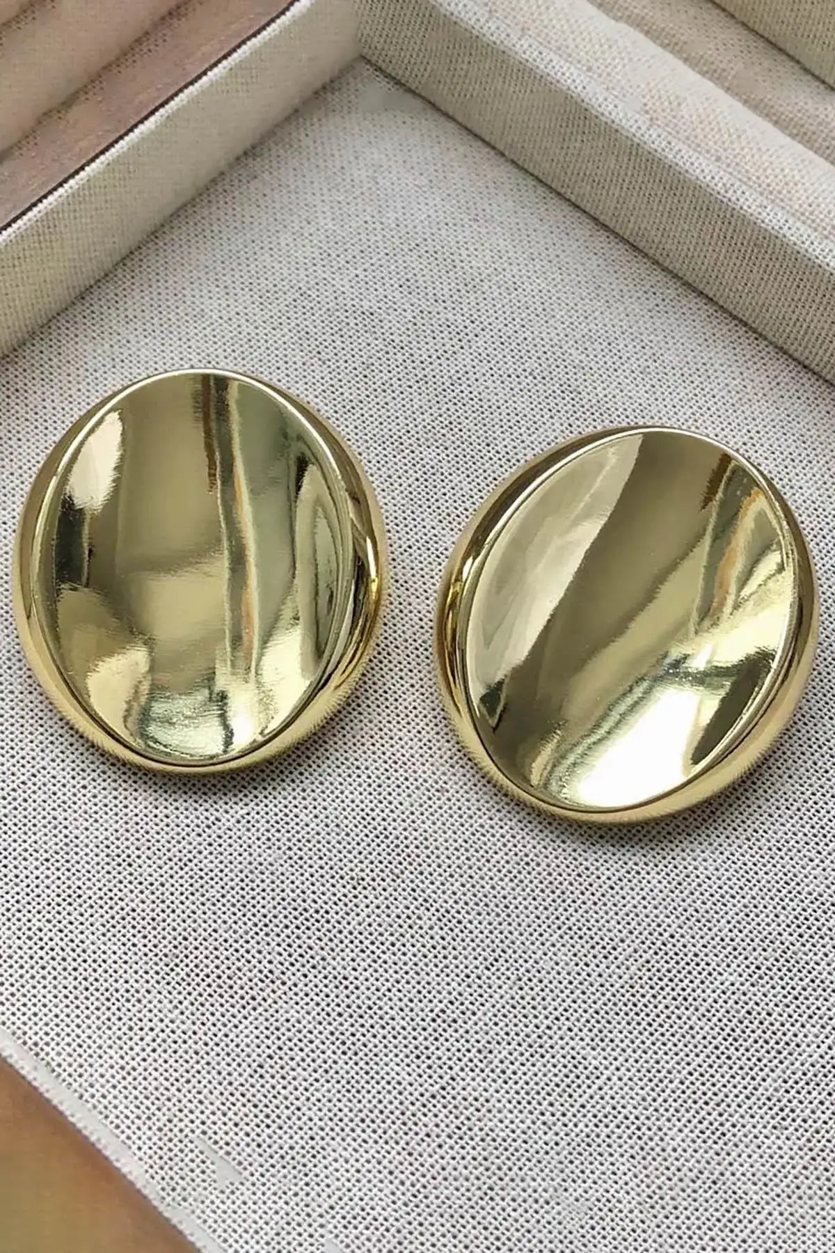 Altın Renk Çelik Küpe (Çift)