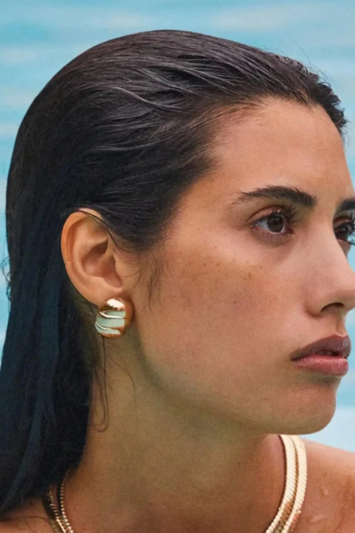 Altın Renk Çelik Küpe (Çift)