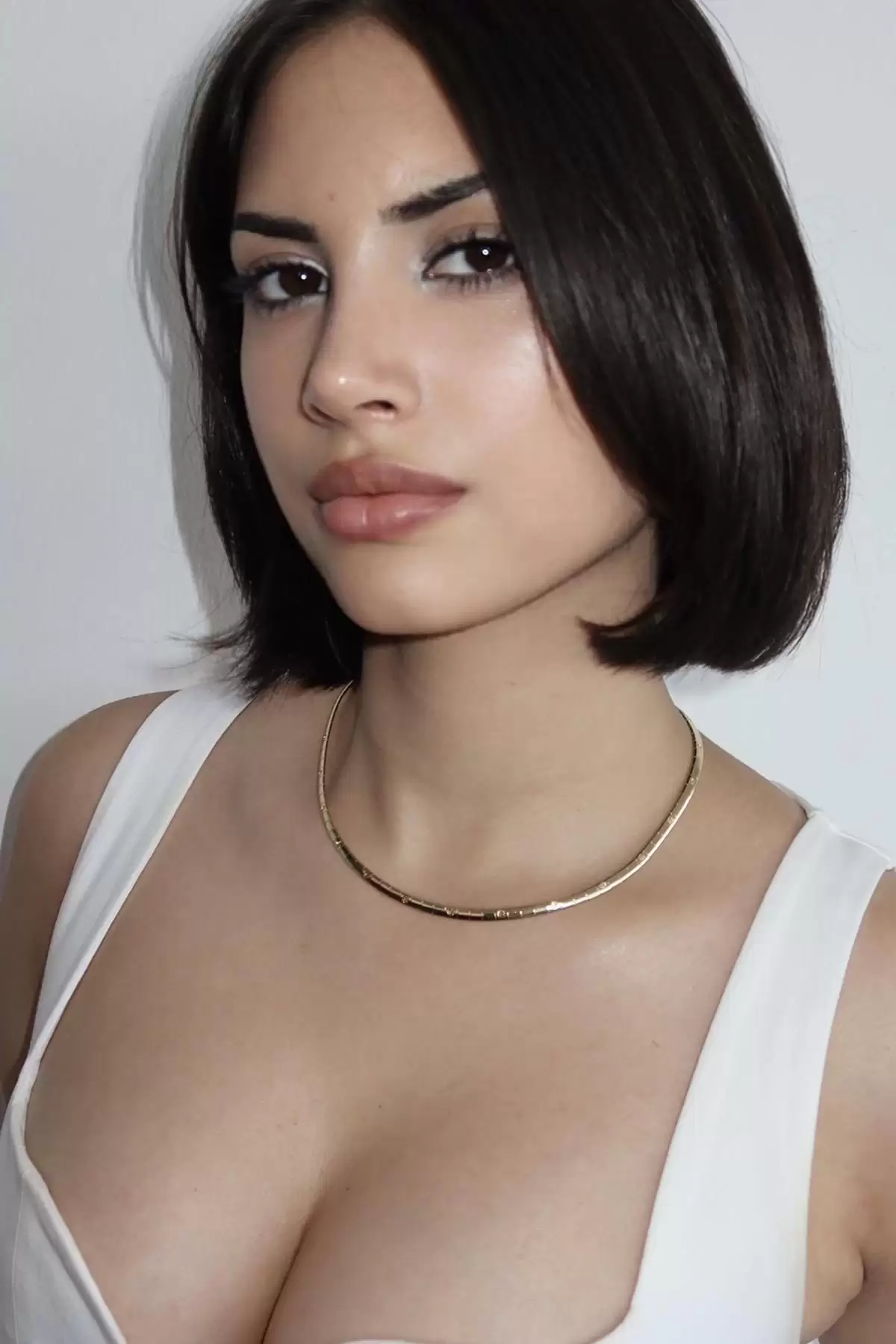 Altın Renk Çelik Xuping Choker Kolye