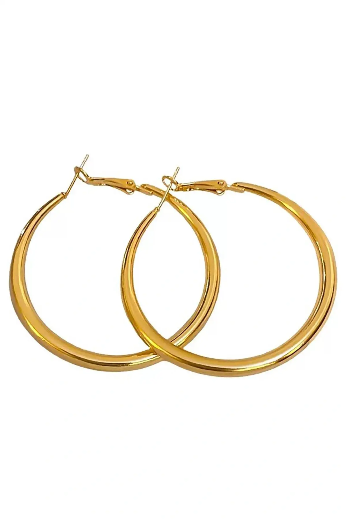 Altın Renk Halka Küpe (Çift)