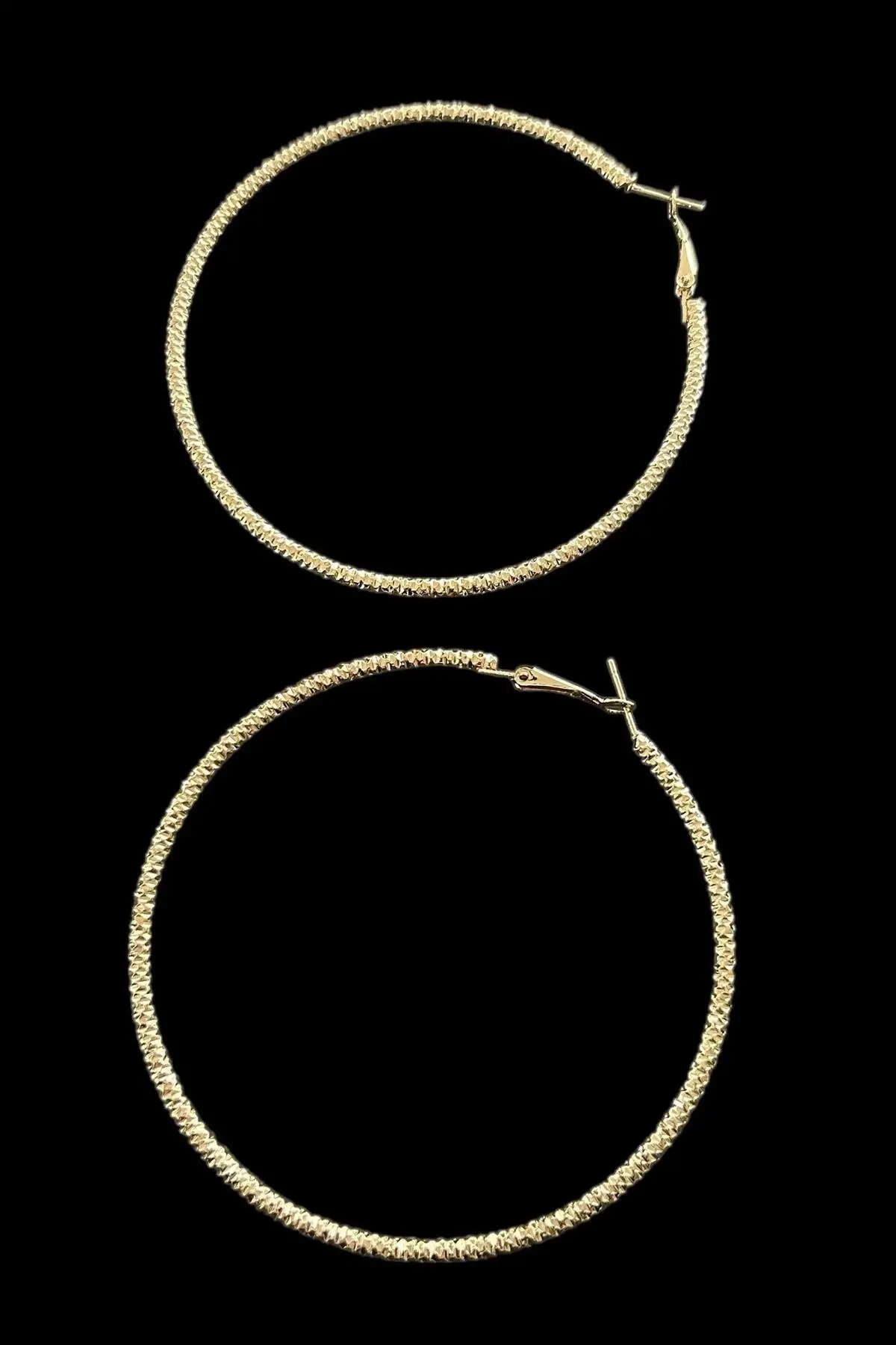 Altın Renk Halka Küpe (Çift)