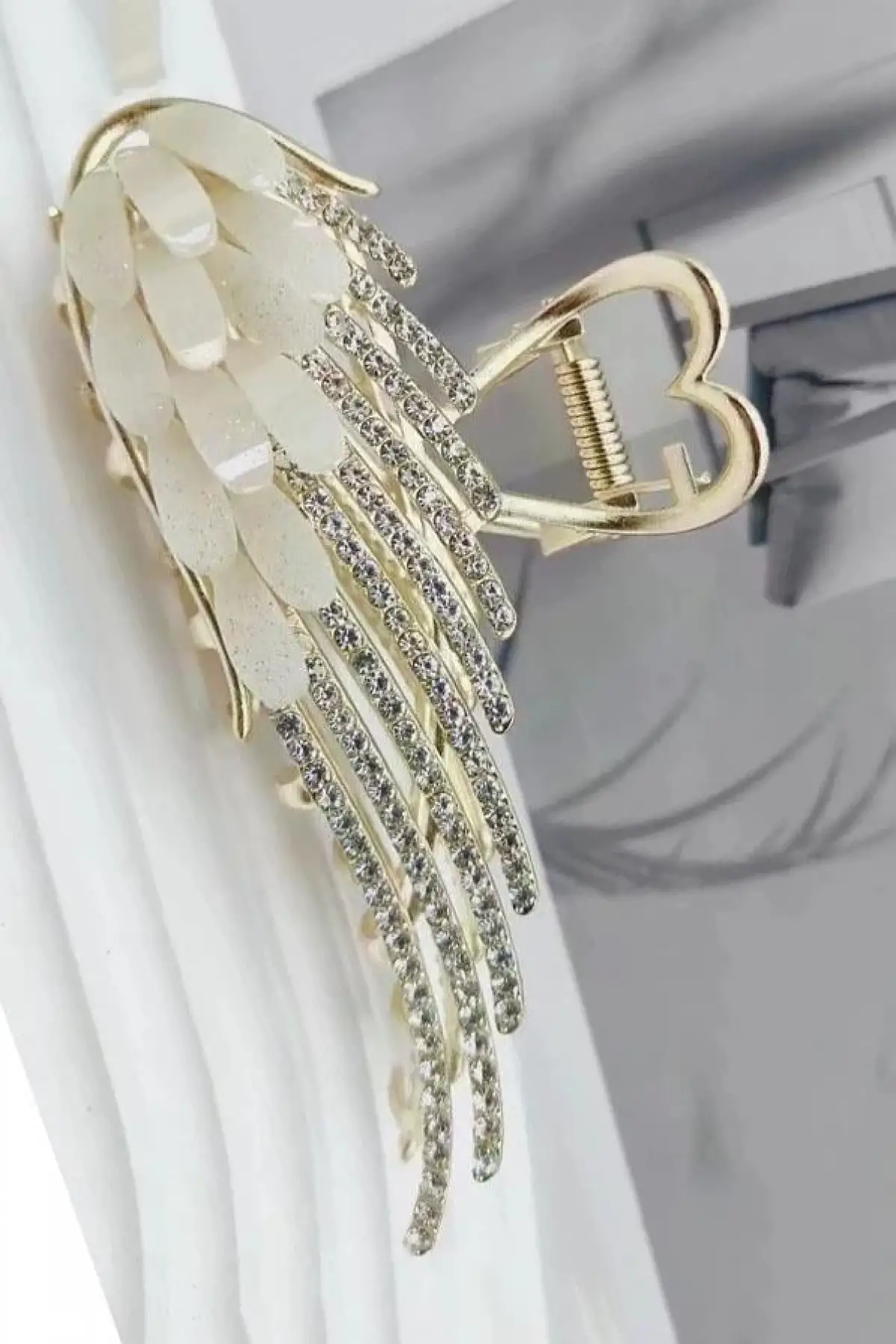 Altın Renk Kanat Figürlü Metal Mandal Toka