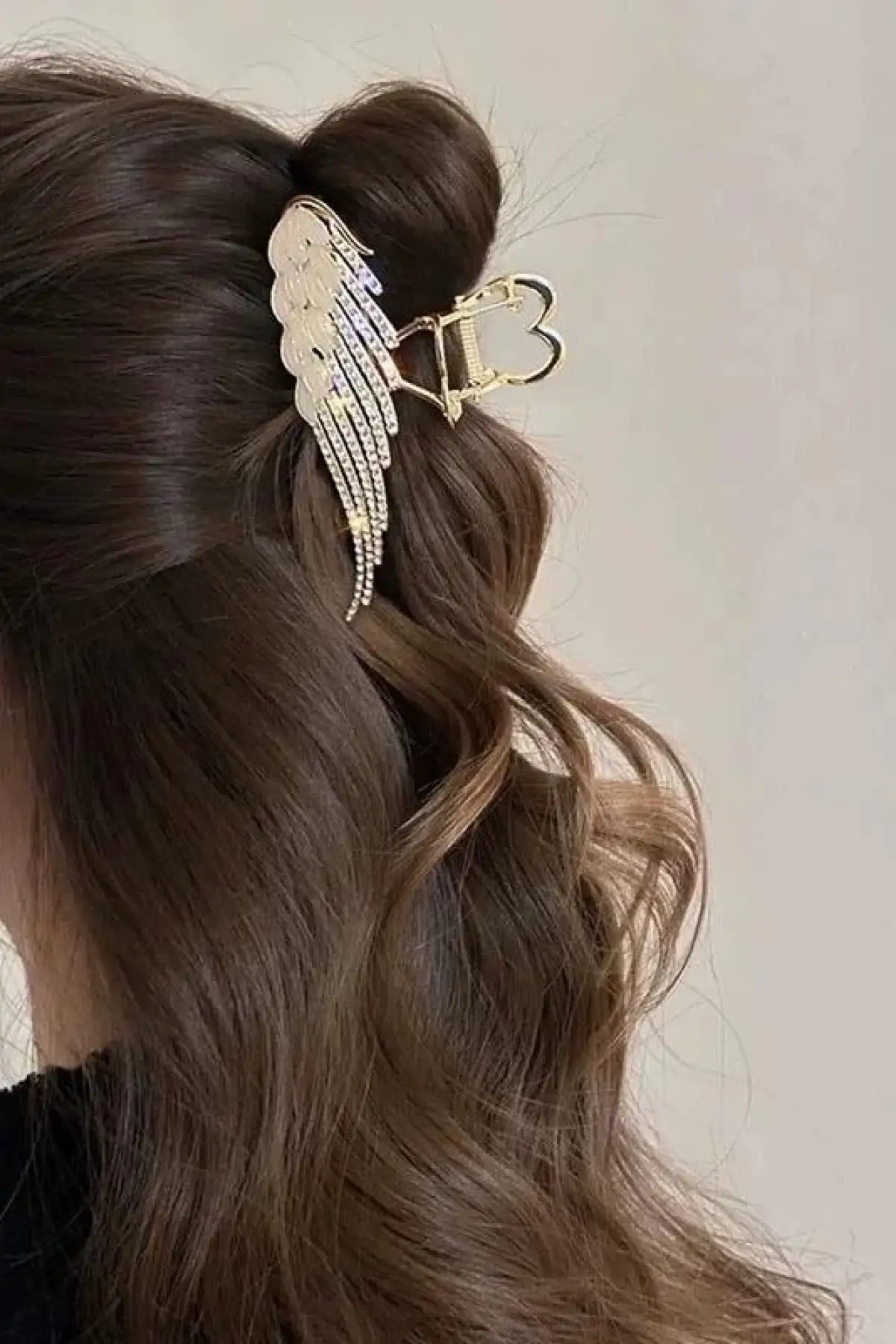 Altın Renk Kanat Figürlü Metal Mandal Toka