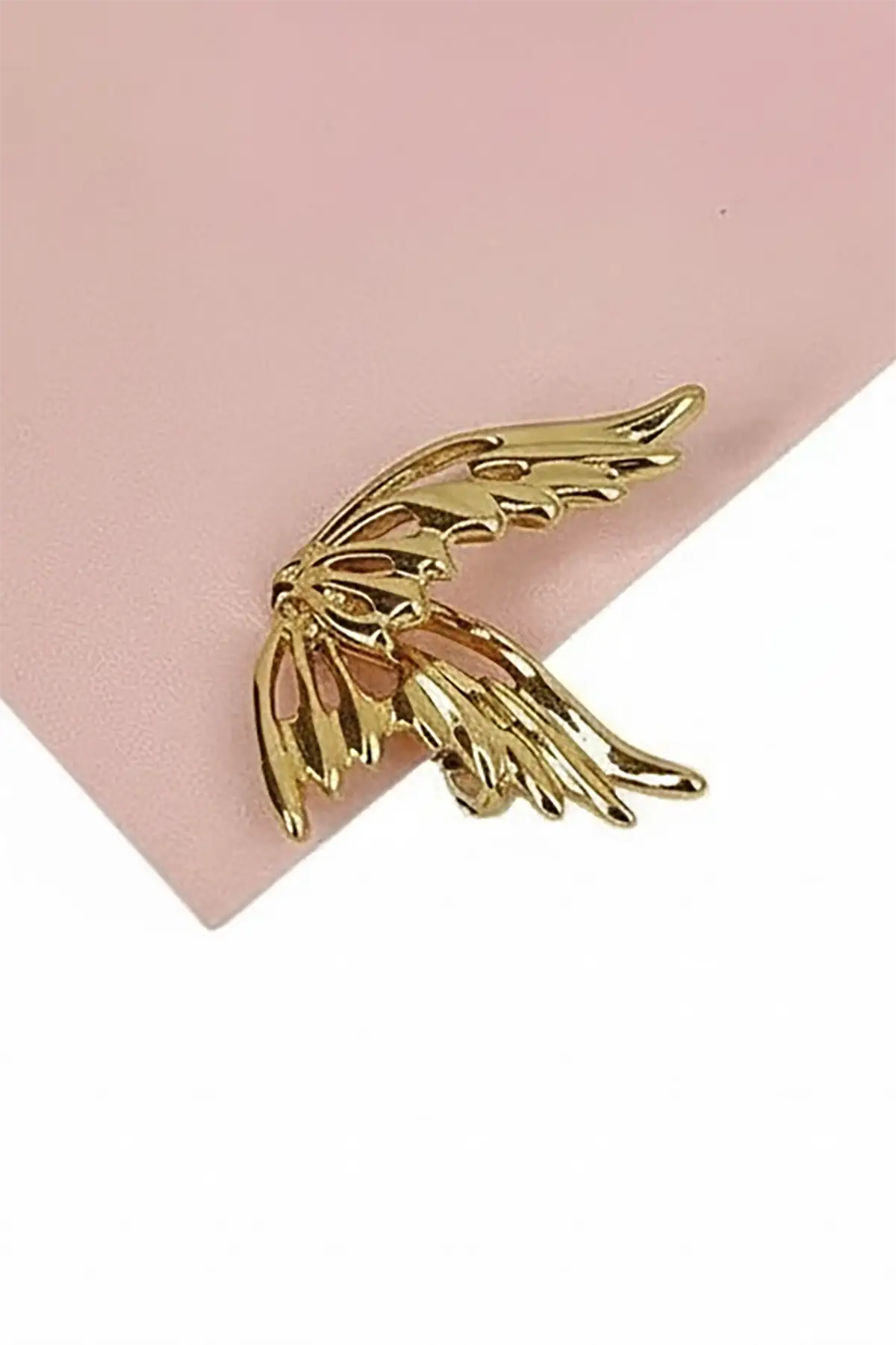 Altın Renk Kelebek Figürlü 14K Altın Kaplama TX Ear Cuff (Tek)
