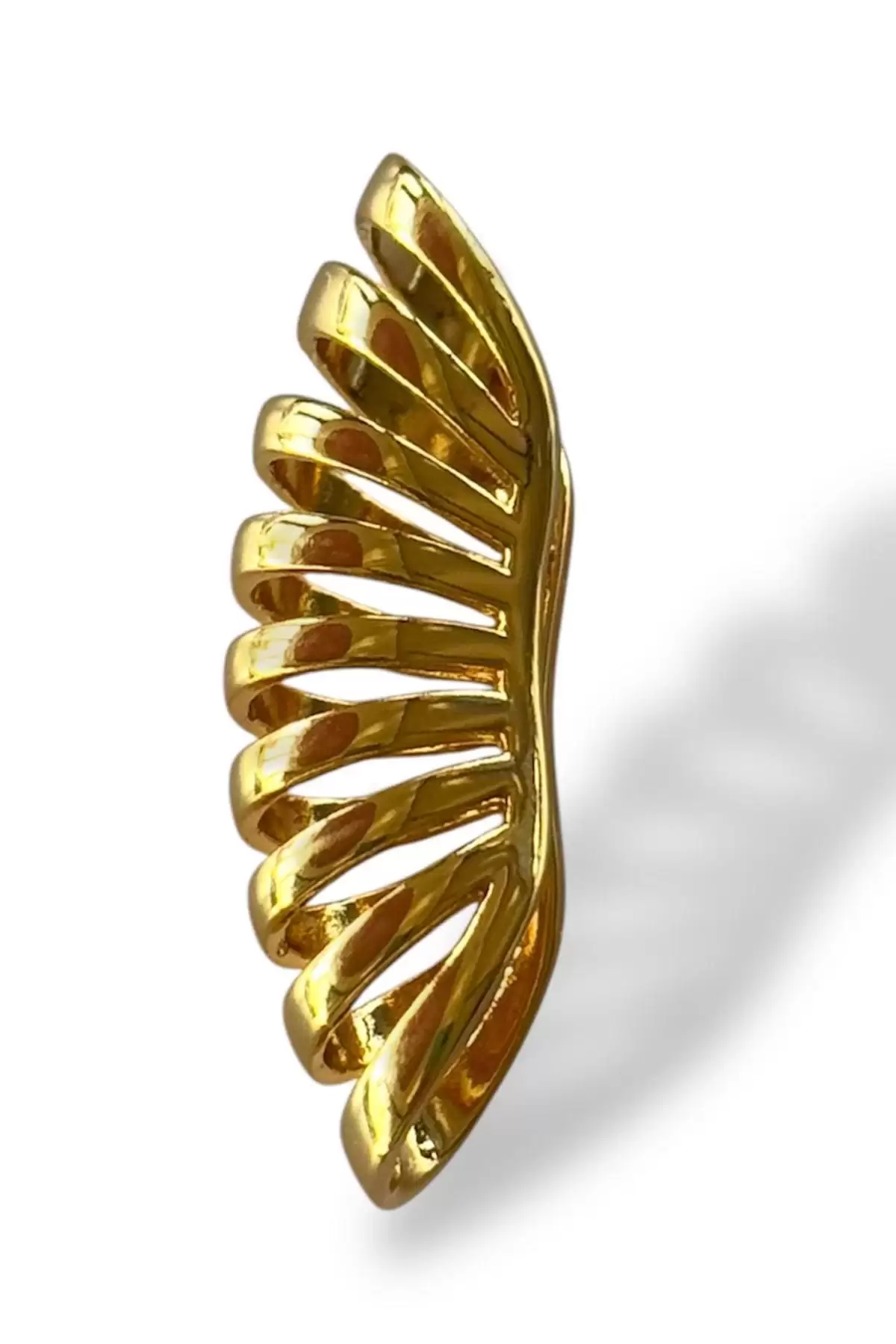 Altın Renk Metal Ear Cuff Küpe (Tek)