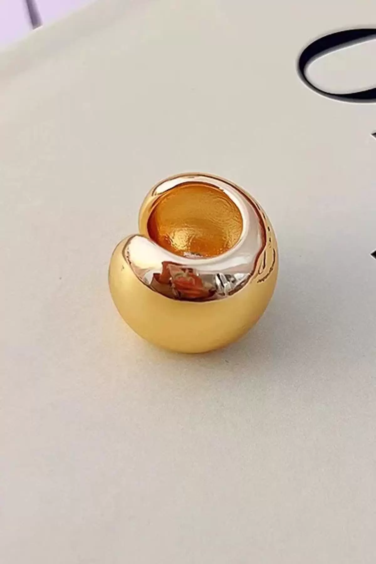 Altın Renk Metal Ear Cuff (Tek)