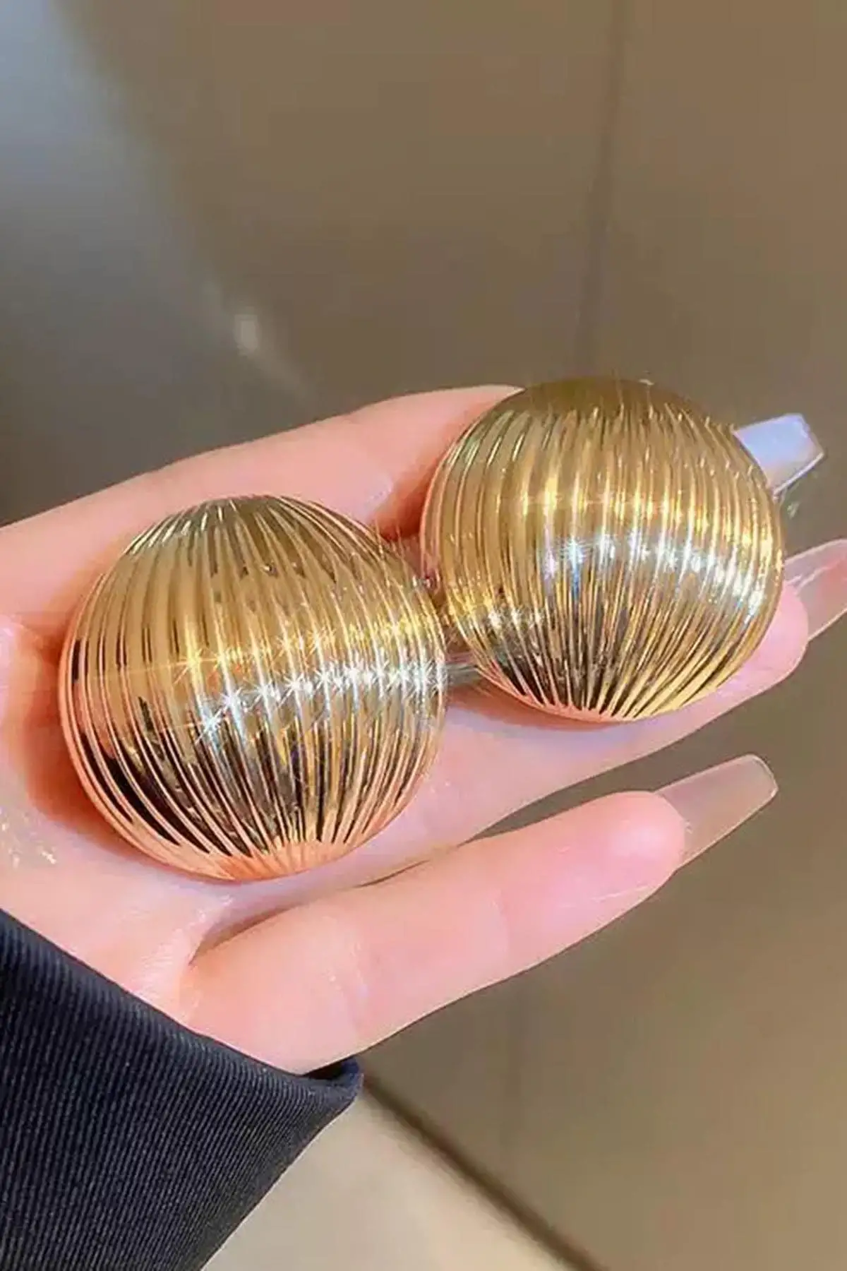 Altın Renk Metal Küpe (Çift)