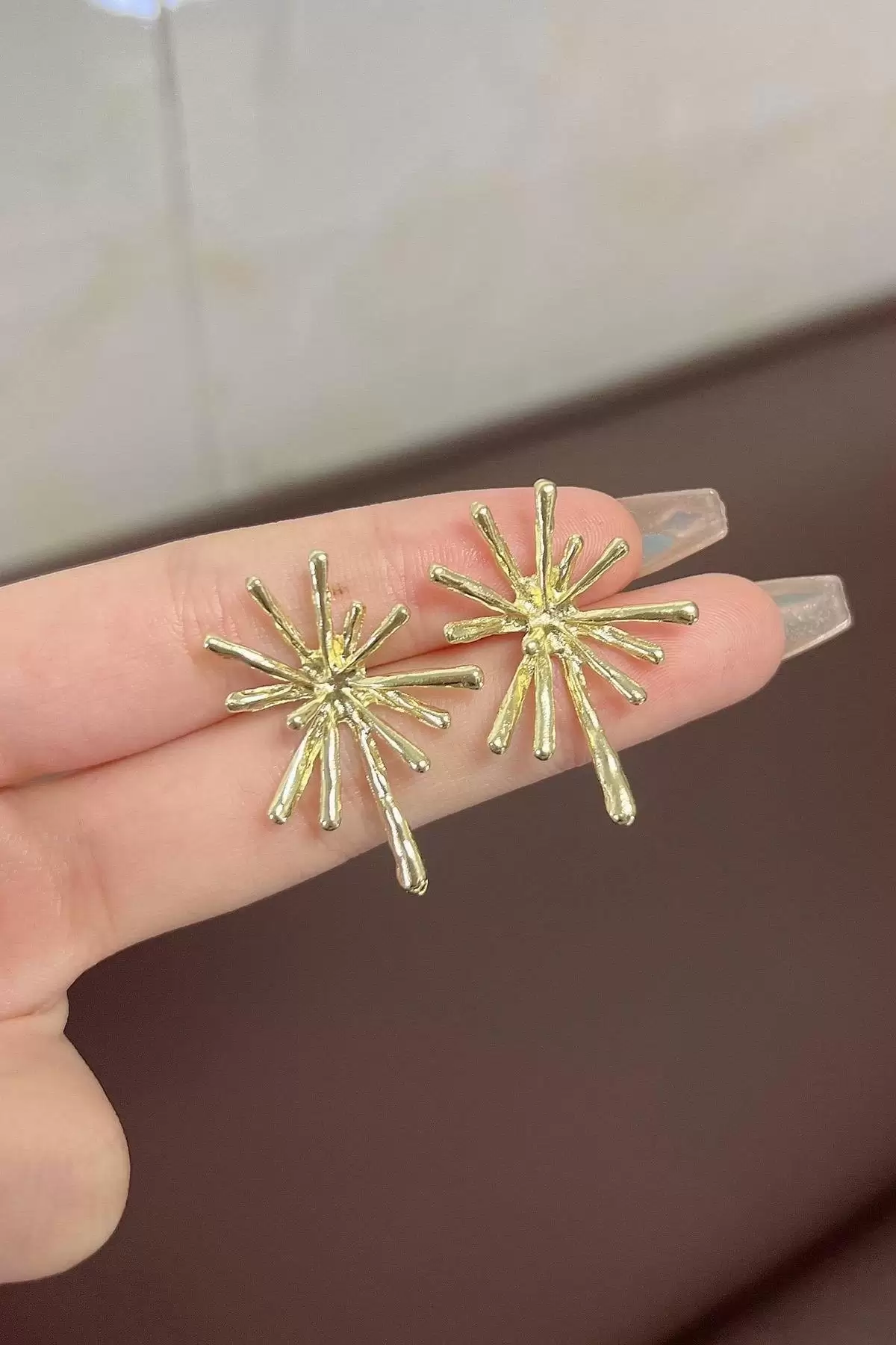 Altın Renk Metal Küpe (Çift)