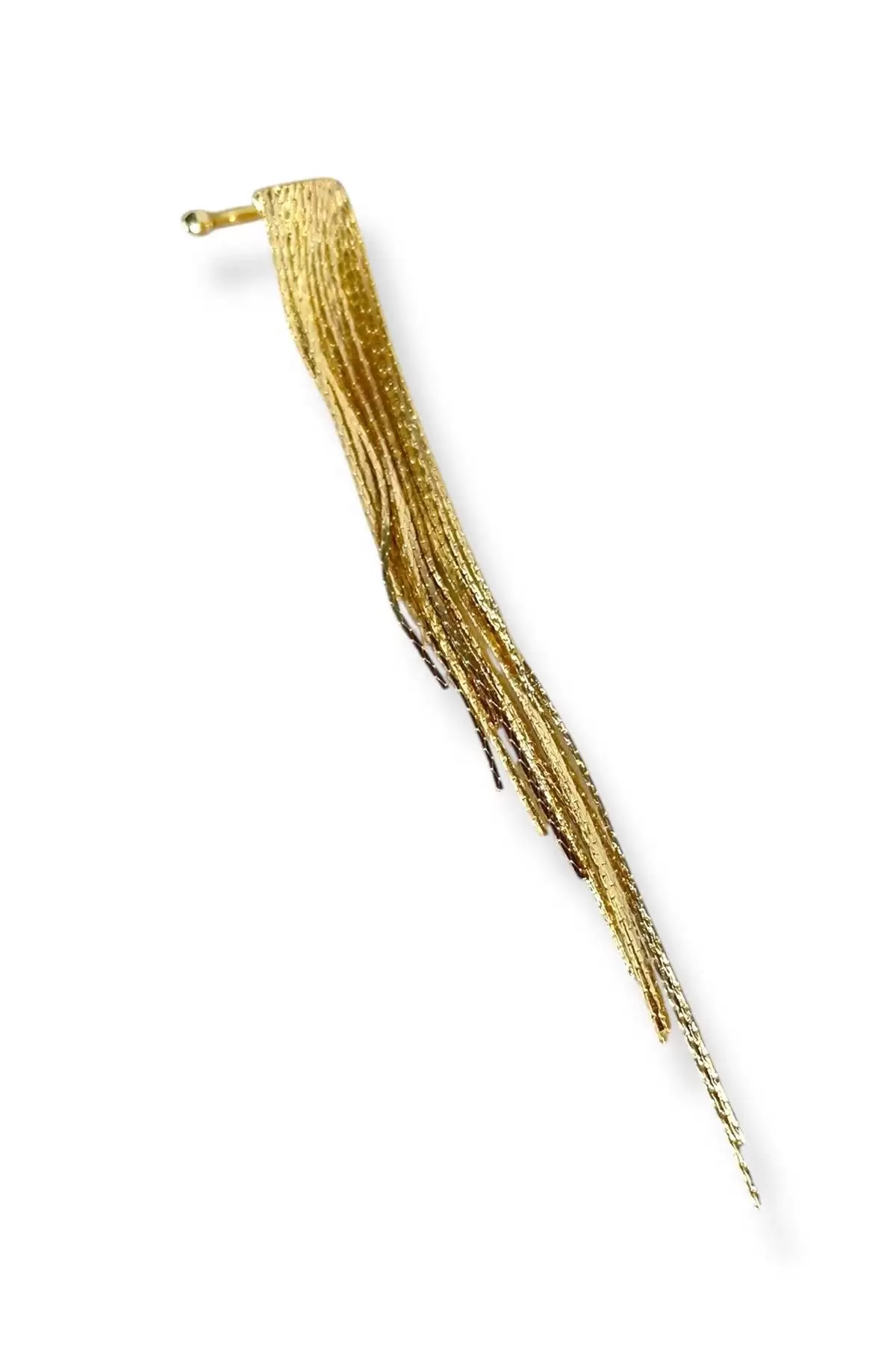 Altın Renk Sallantılı Ear Cuff (Tek)