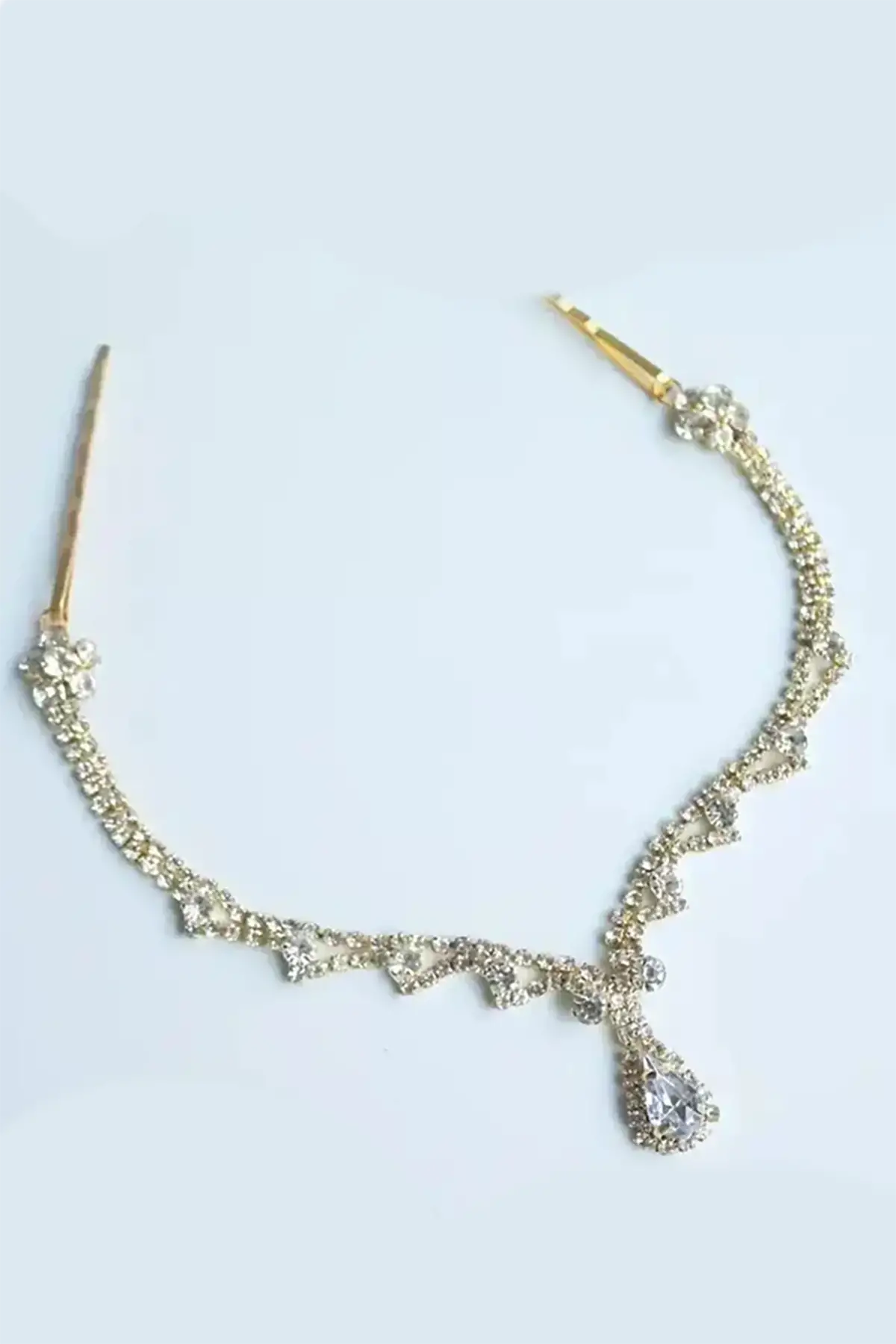 Altın Renk Taş Detaylı Alınlık/Kına Aksesuarı