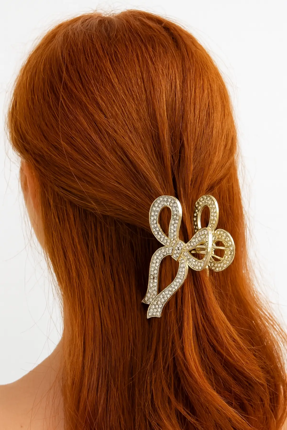 Altın Renk Taş Detaylı Kurdele Metal Mandal Toka