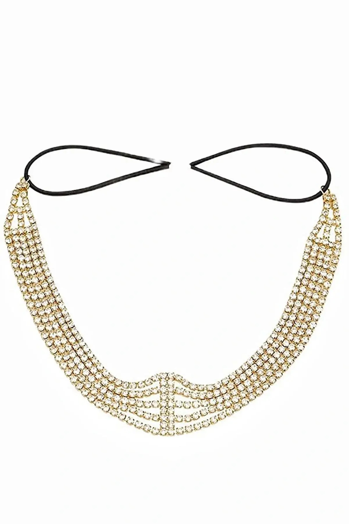 Altın Renk Taş Detaylı Saç Aksesuarı/ Kına Aksesuarı