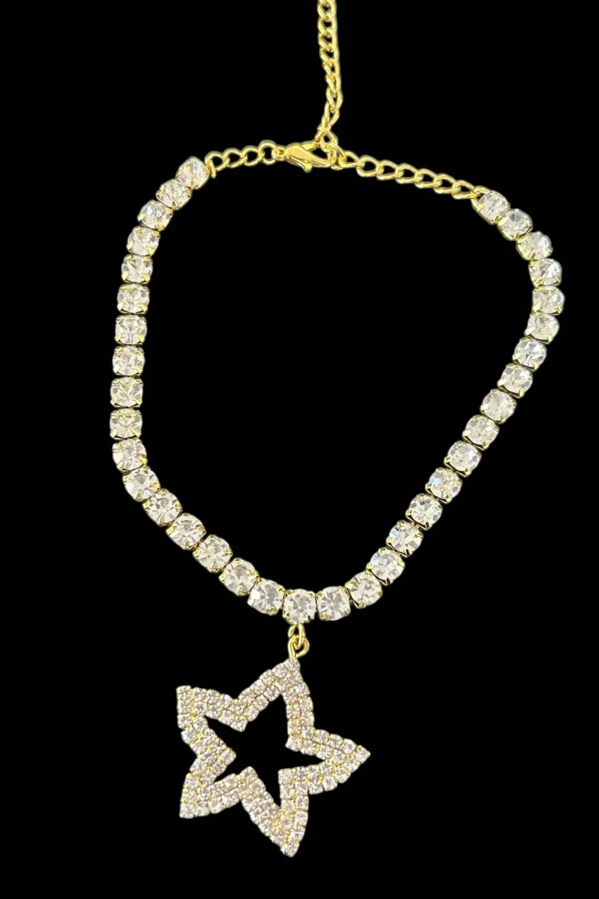 Altın Renk Taş Detaylı Tasarım Halhal