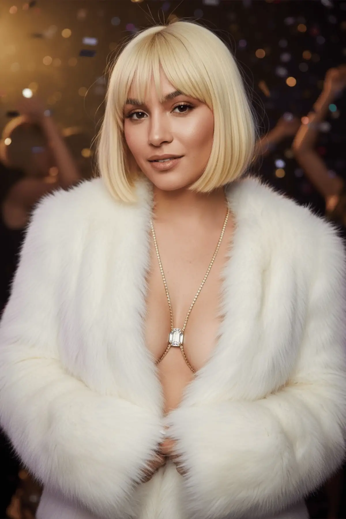 Altın Renk Taş Detaylı Tasarım Vücut Aksesuar