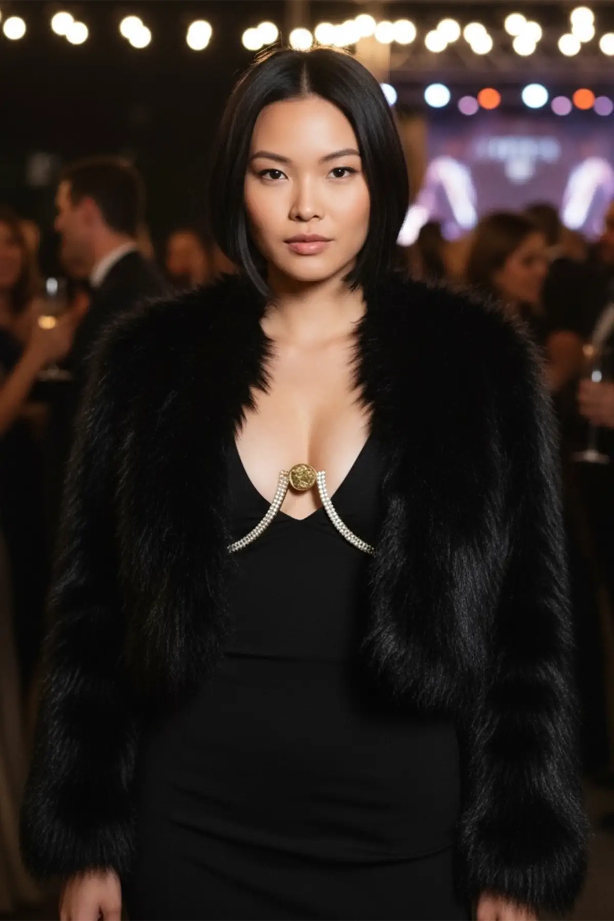 Altın Renk Vücut Aksesuarı/ Göğüs Zinciri