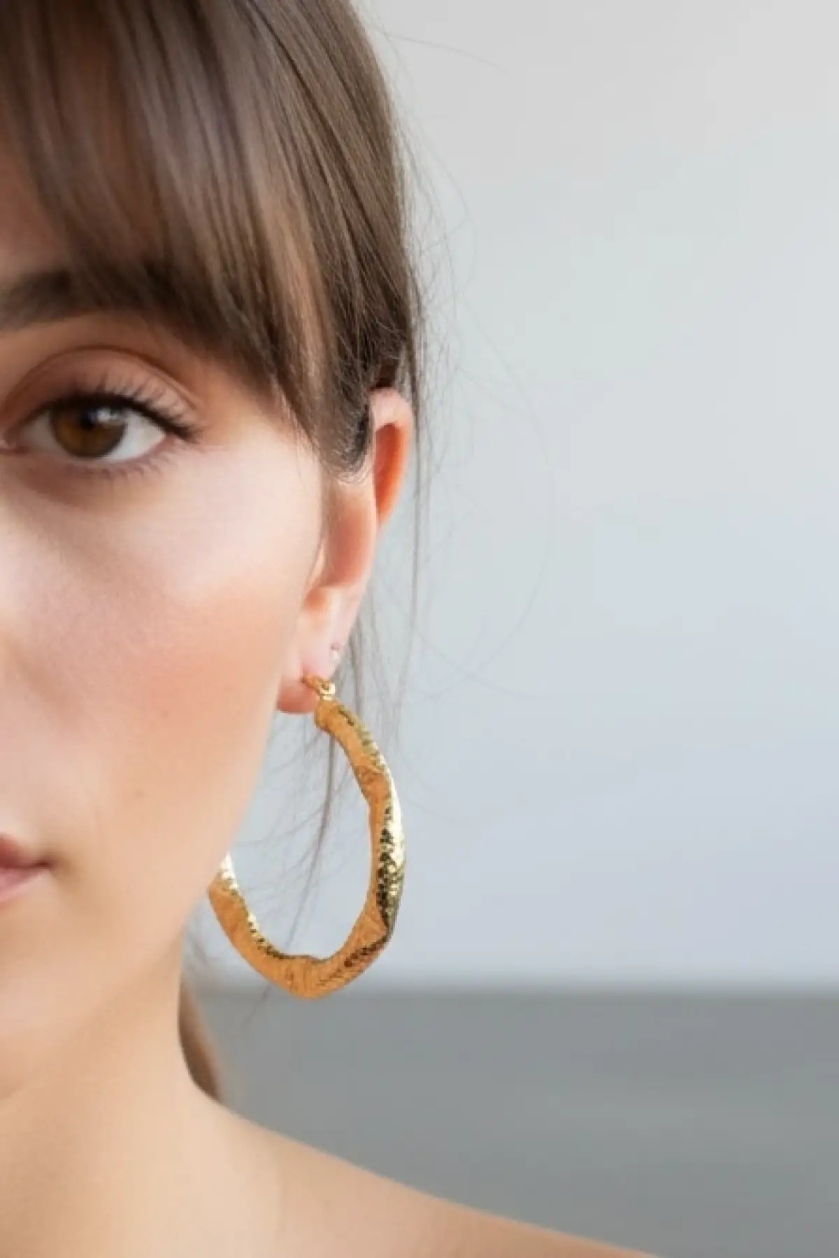 Altın Renk YSX Halka Küpe (Çift)