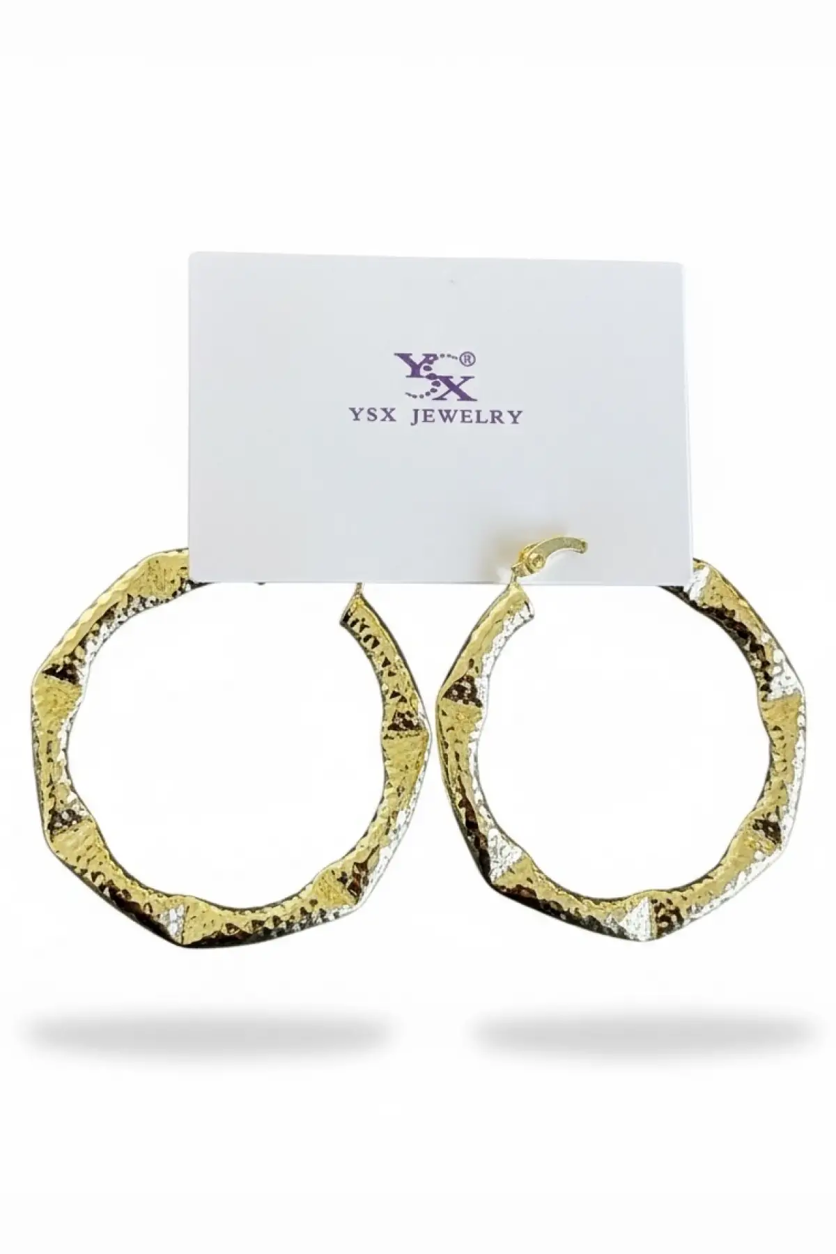 Altın Renk YSX Halka Küpe (Çift)