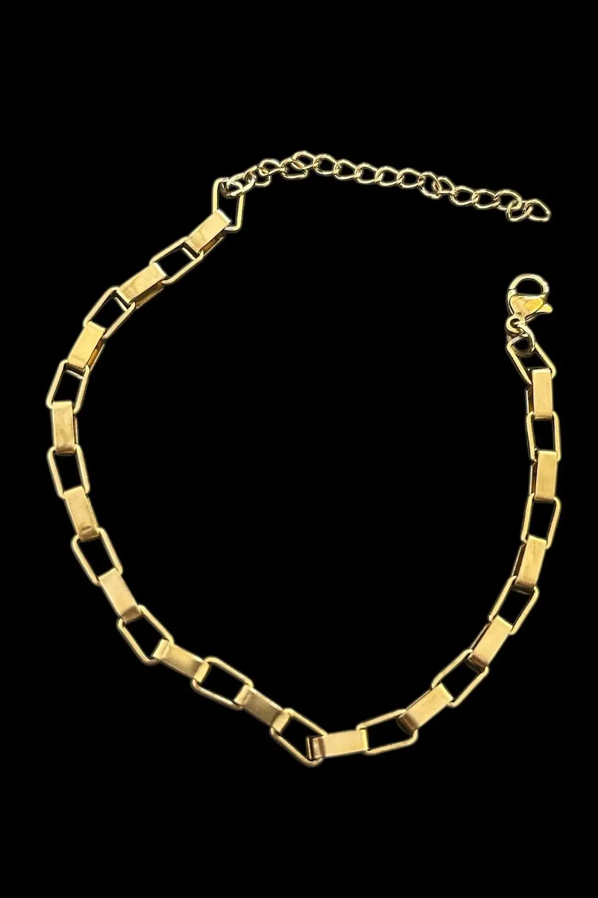 Altın Renk Zincir Çelik Bileklik (Unisex)