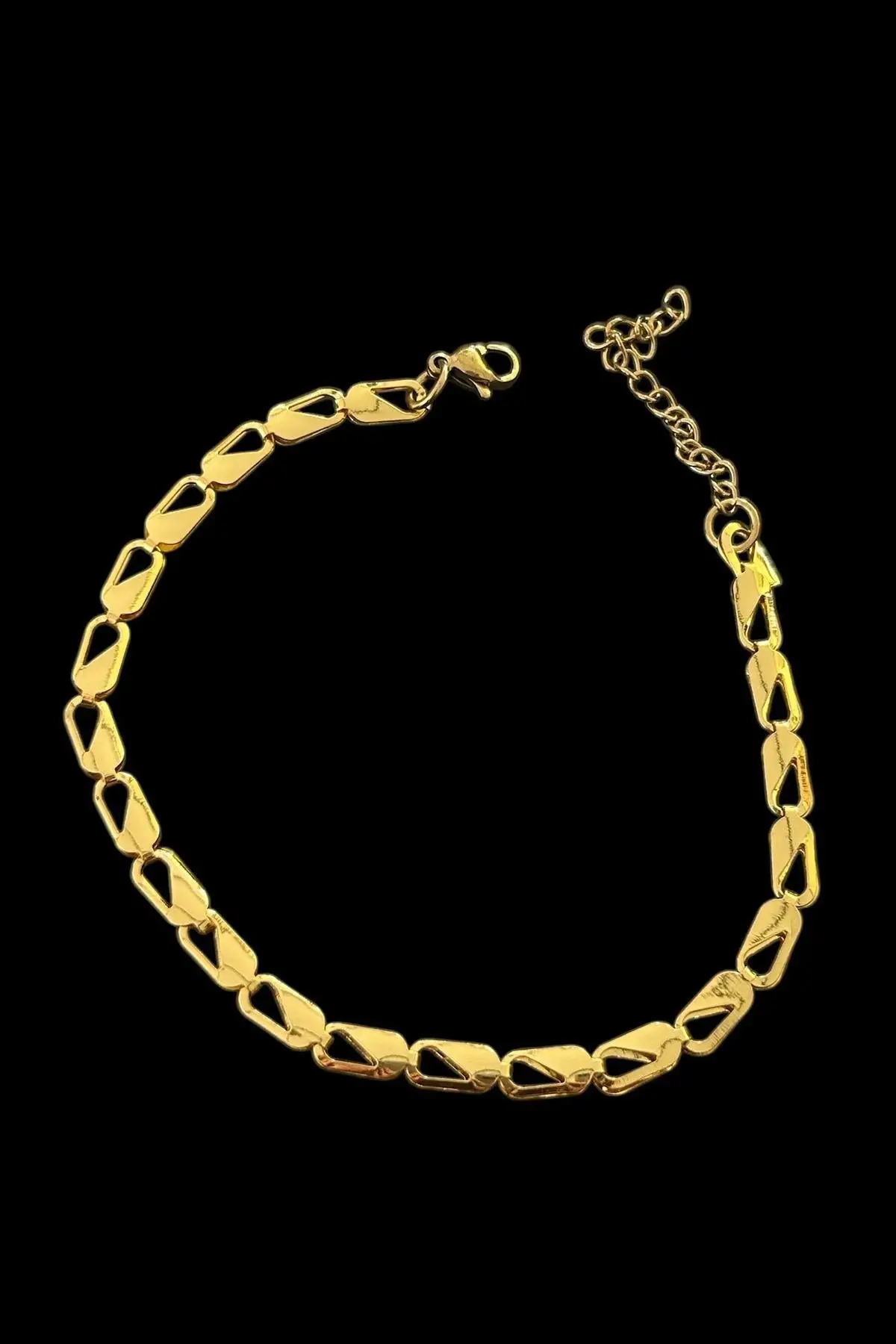 Altın Renk Zincir Çelik Bileklik (Unisex)