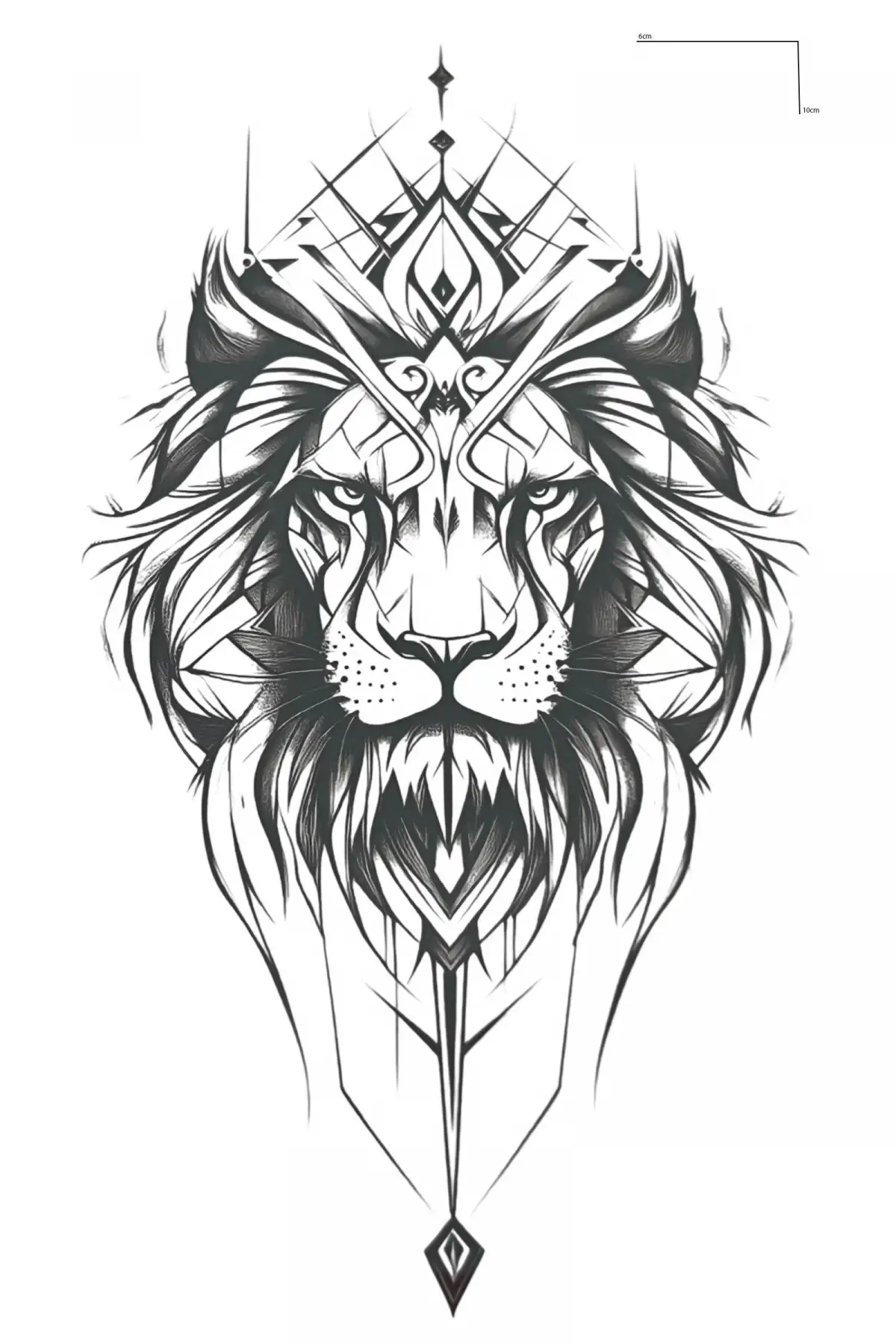 Aslan Figürlü Mini Dövme Tattoo