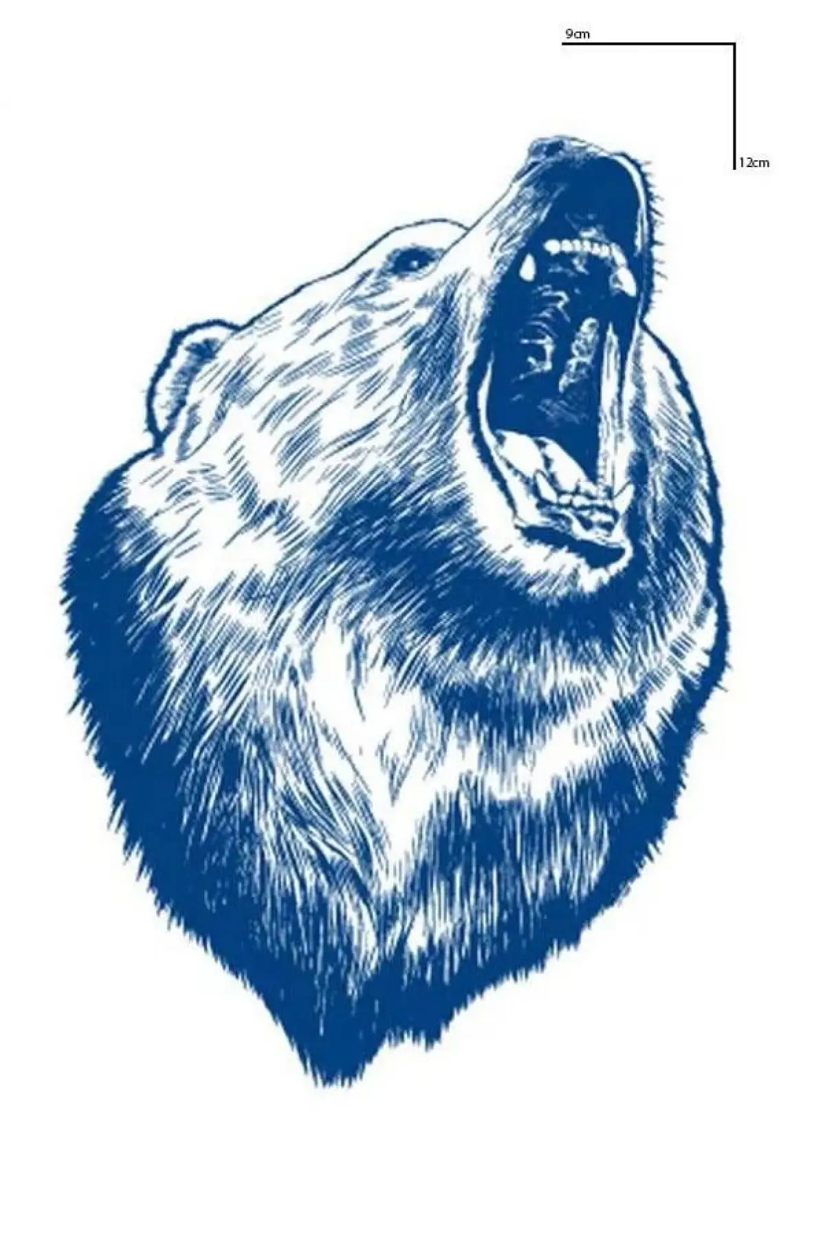 Ayı Figürlü 12 Saat Sonra Kararan Geçici Mini Dövme Tattoo