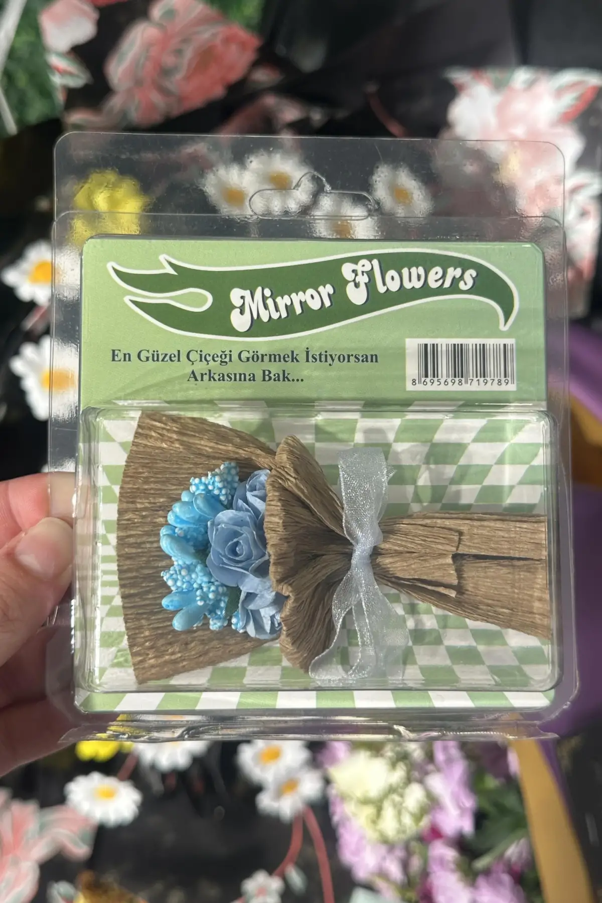 Aynalı Mini Buket Solmayan Anlamlı Hediye