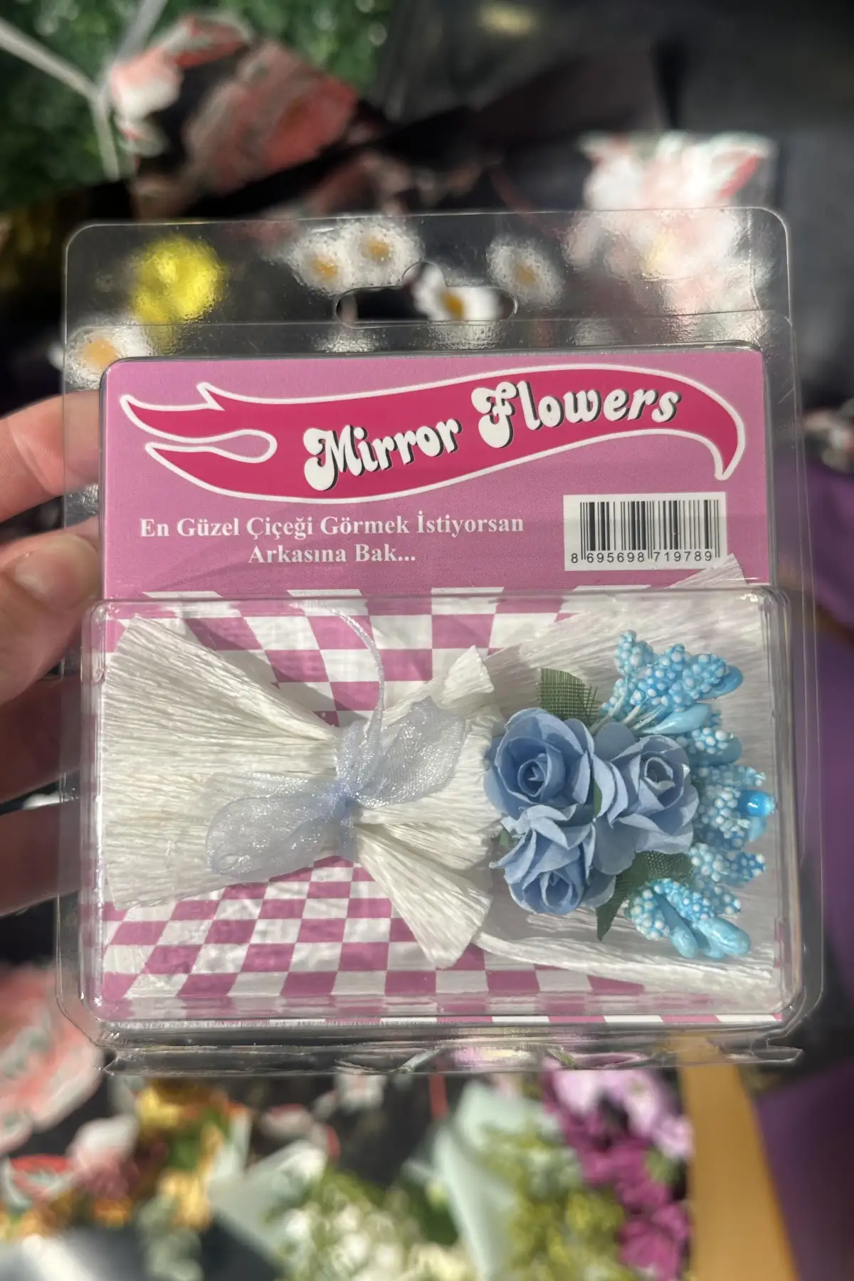 Aynalı Mini Buket Solmayan Anlamlı Hediye