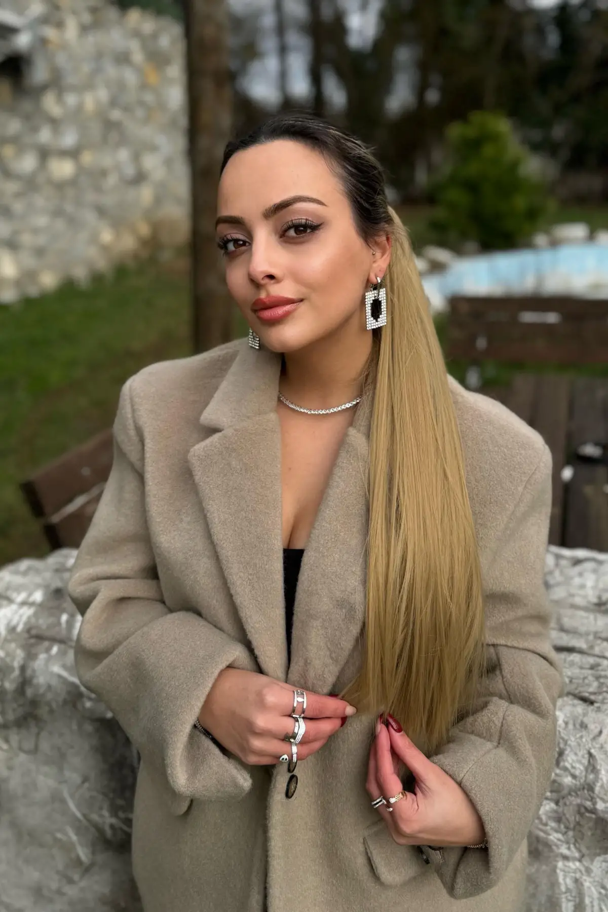 Bal Köpüğü Renk Tokalı At Kuyruğu Saç (Aslı)