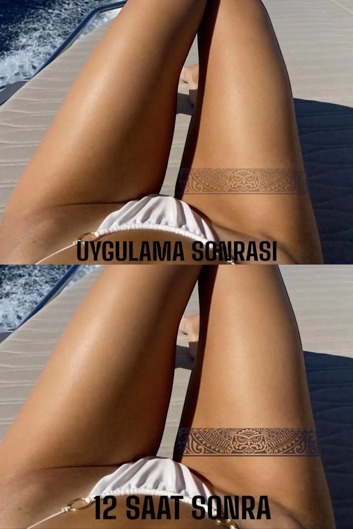 Baykuş Figürlü 12 Saat Sonra Kararan Geçici Dövme Tattoo